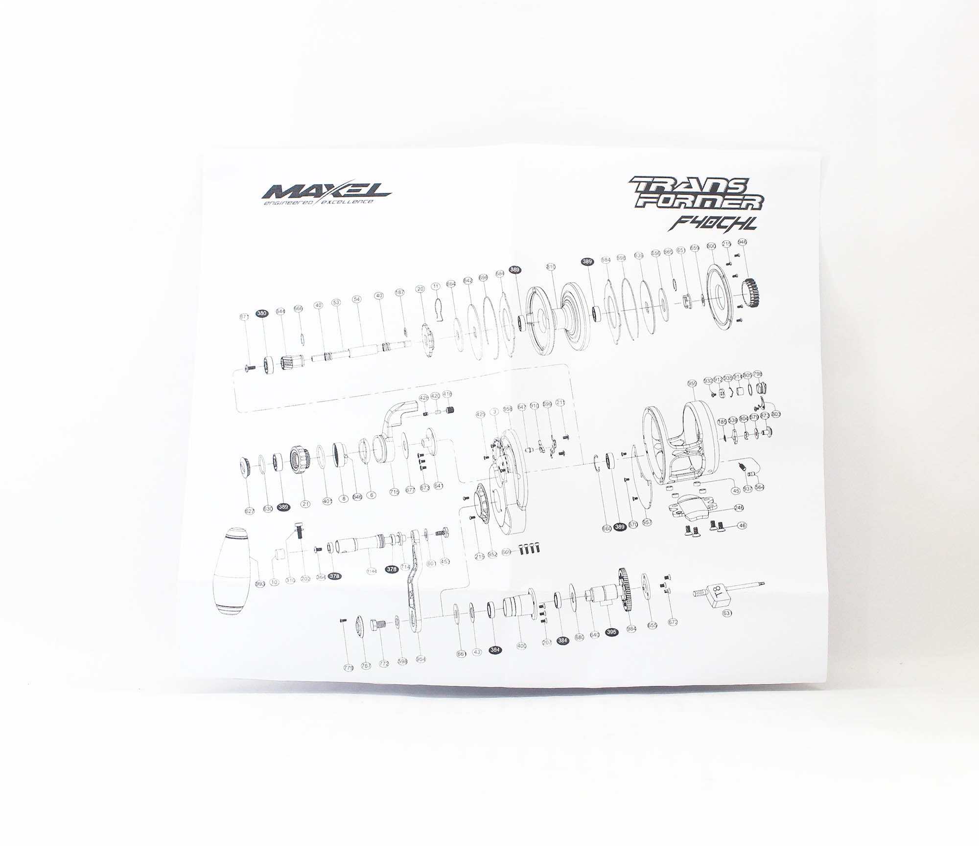 Maxel Reel Baitcast Transformer F40CHL GD/D.GY (0026)