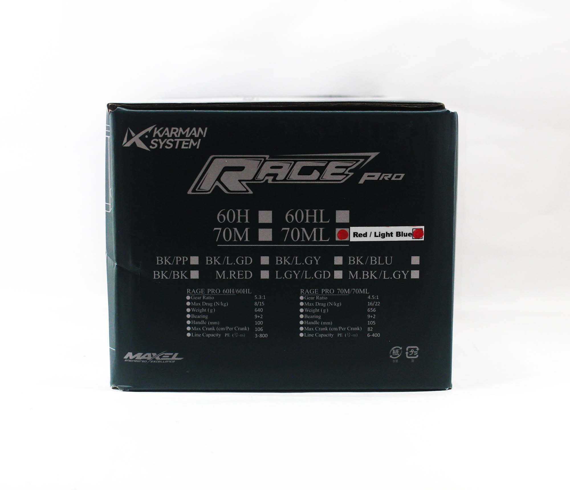 Maxel Reel Baitcast Rage Pro 70ML Red/Blue (0048)