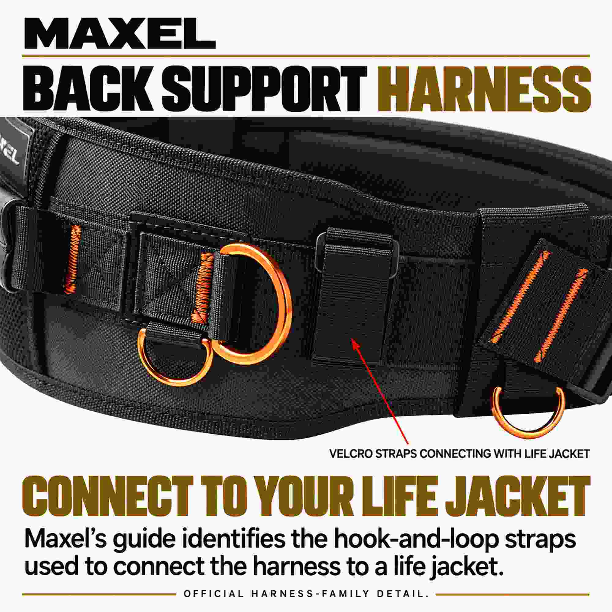 Maxel Back Support Harness 126cm Size L (0077)