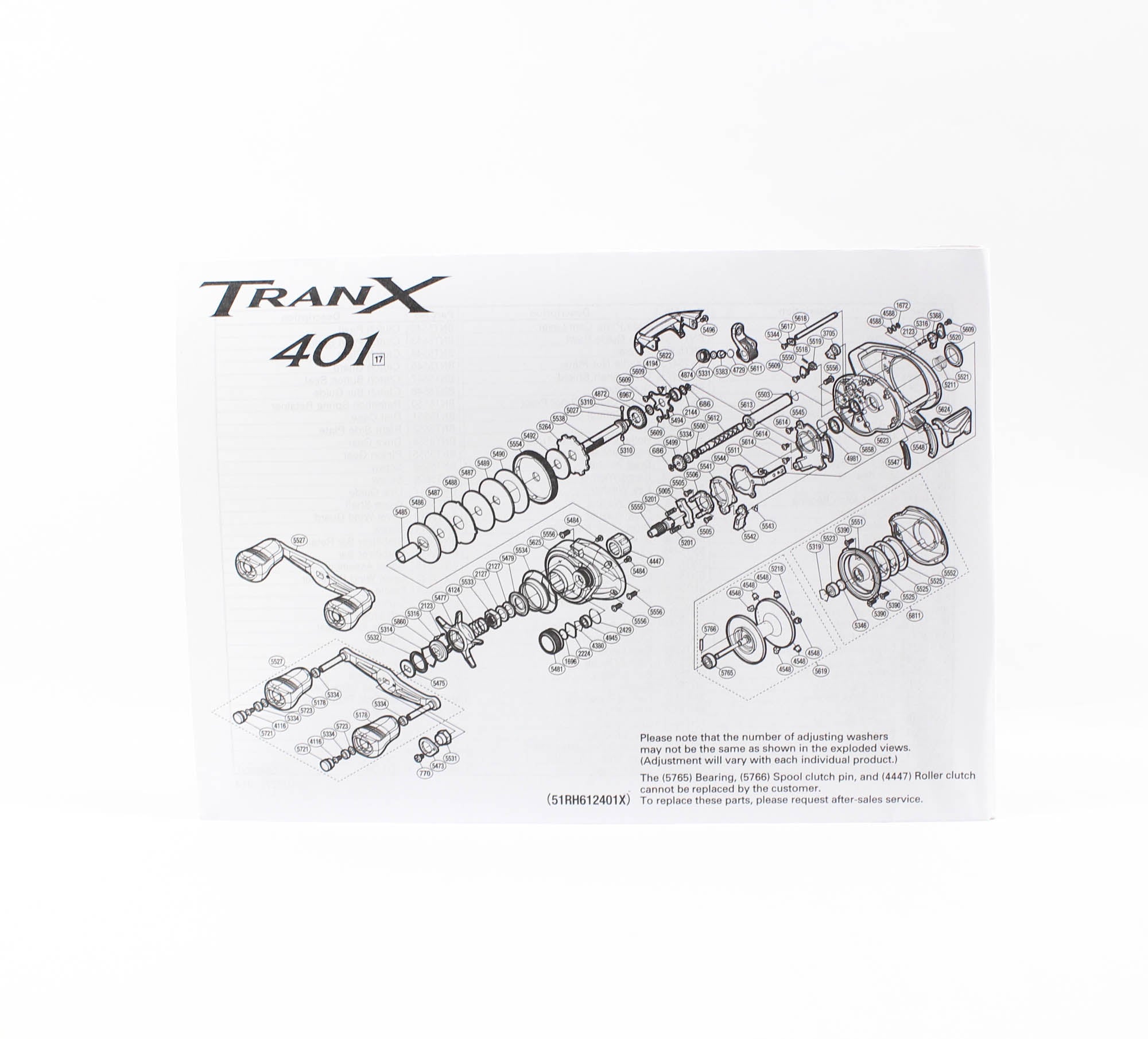 Shimano Reel Baitcast Tranx 401 Left Hand (0140)