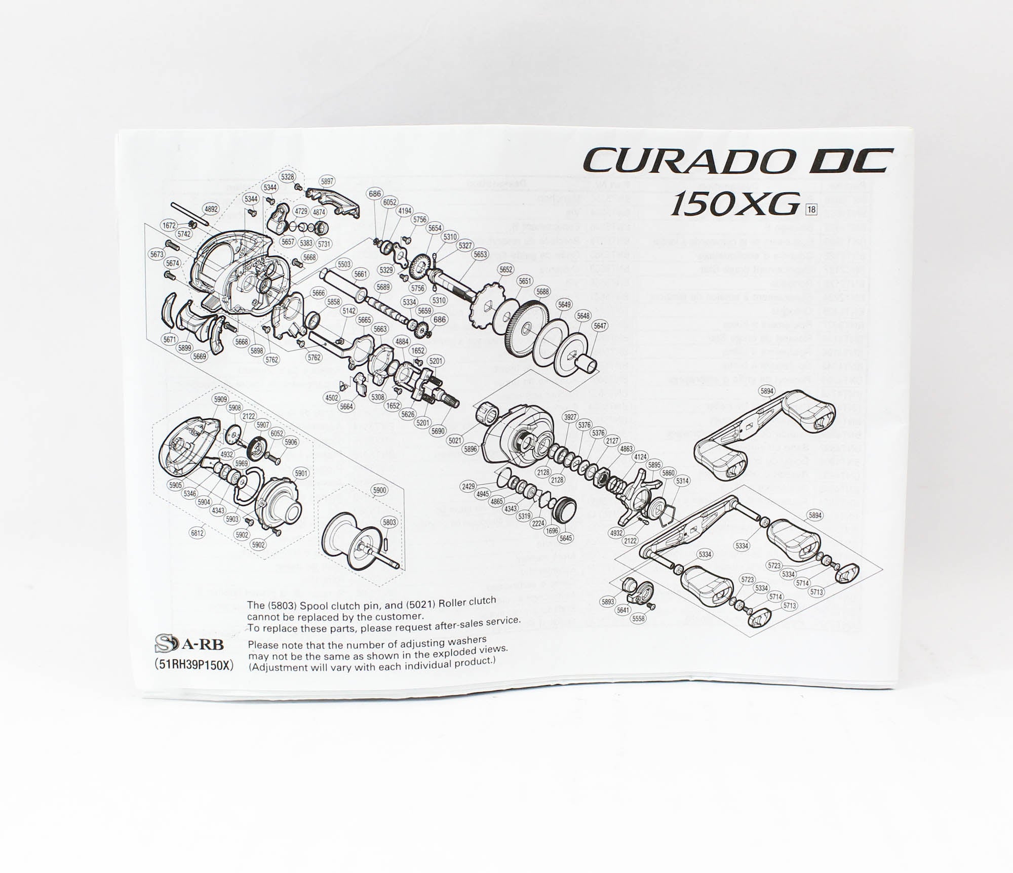 Sale Shimano Reel Baitcast Curado DC 150 XG Right Hand (8894)