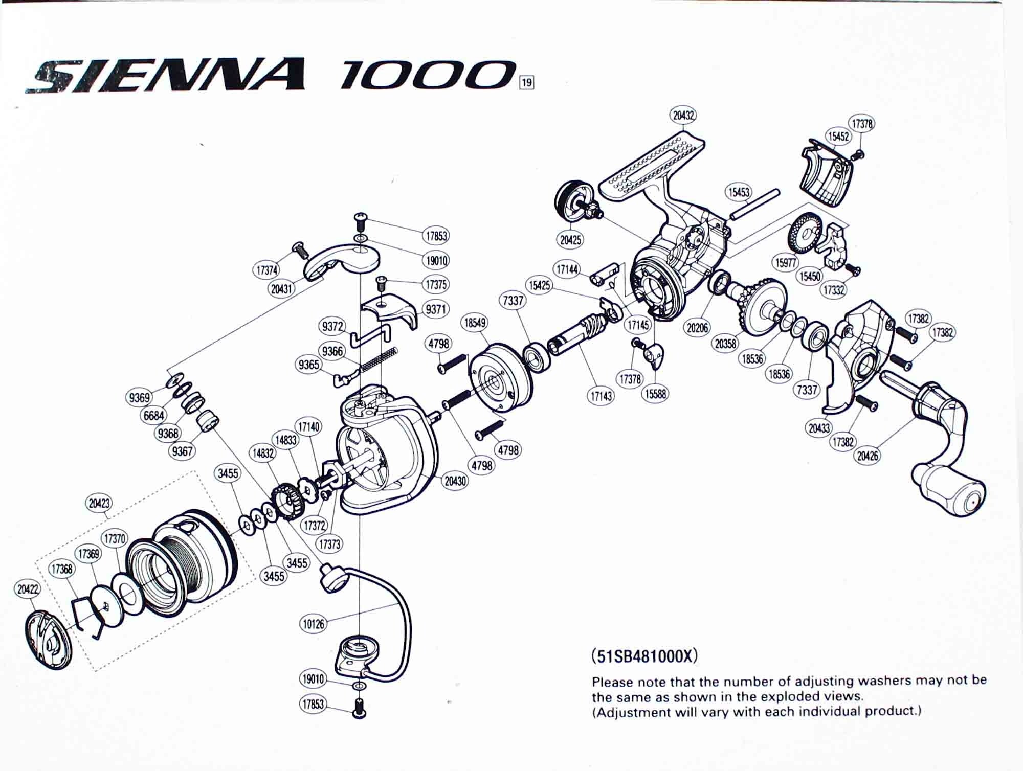 Shimano Reel Spinning Sienna 1000 FG 2019 (2616)