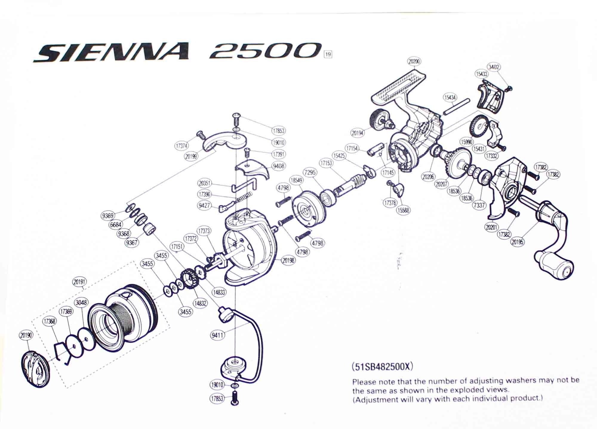 Shimano Reel Spinning Sienna 2500 FG 2019 (2630)