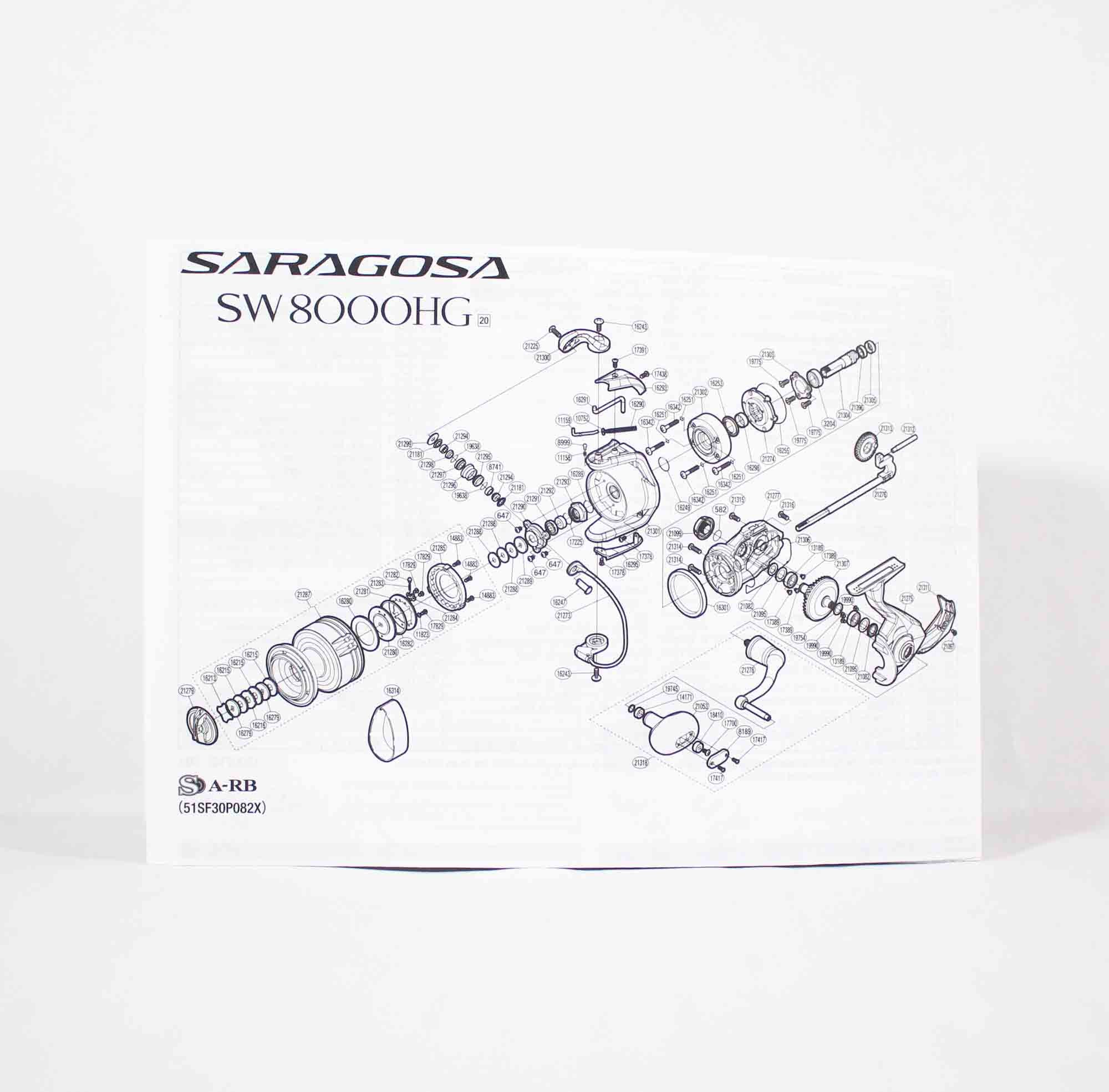 Shimano Reel Spinning Saragosa SRG8000SWAHG SW 8000 HG 2020 (0420)