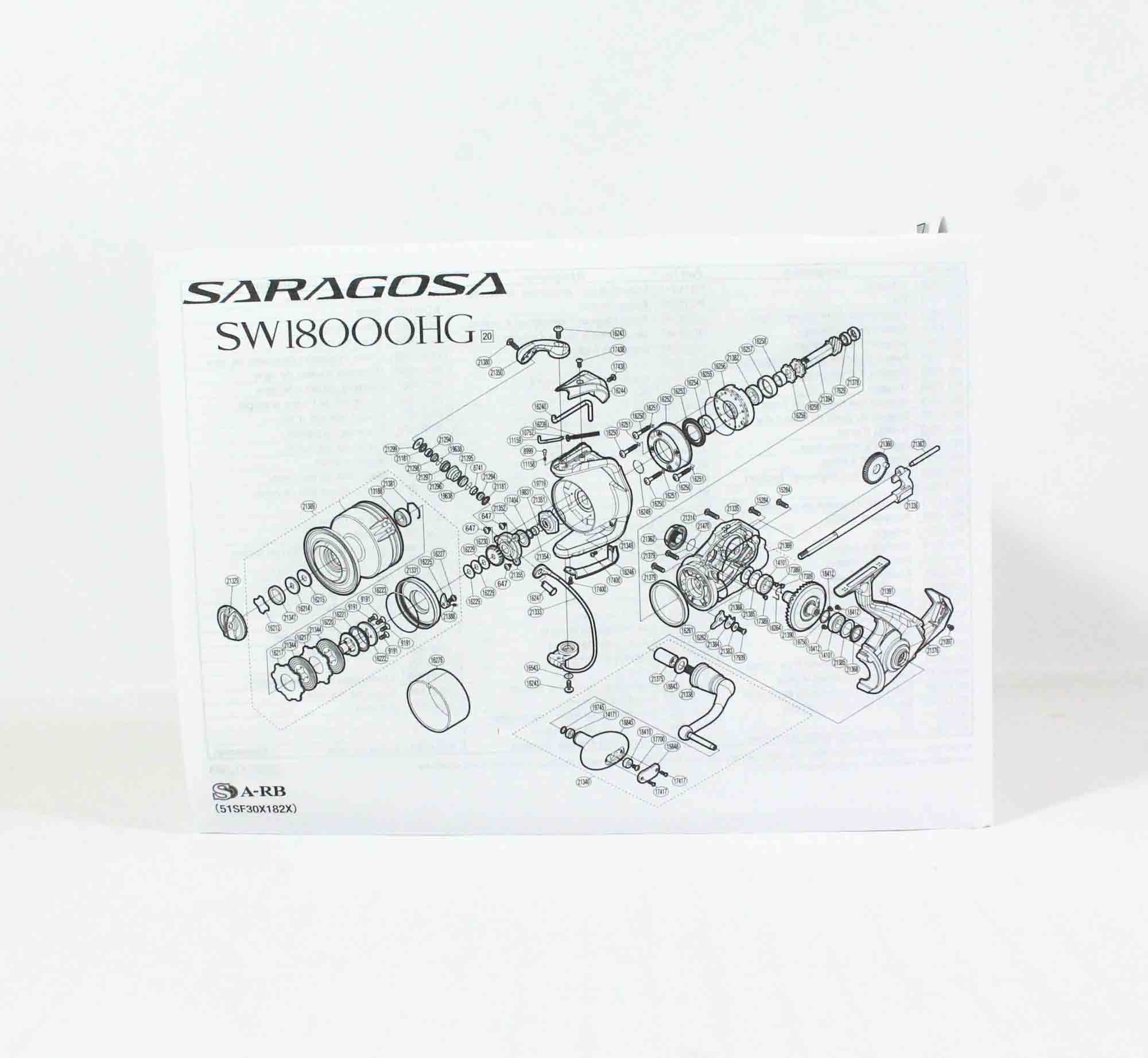 Shimano Reel Spinning Saragosa SRG18000SWAHG SW 18000 HG 2020 (0451)