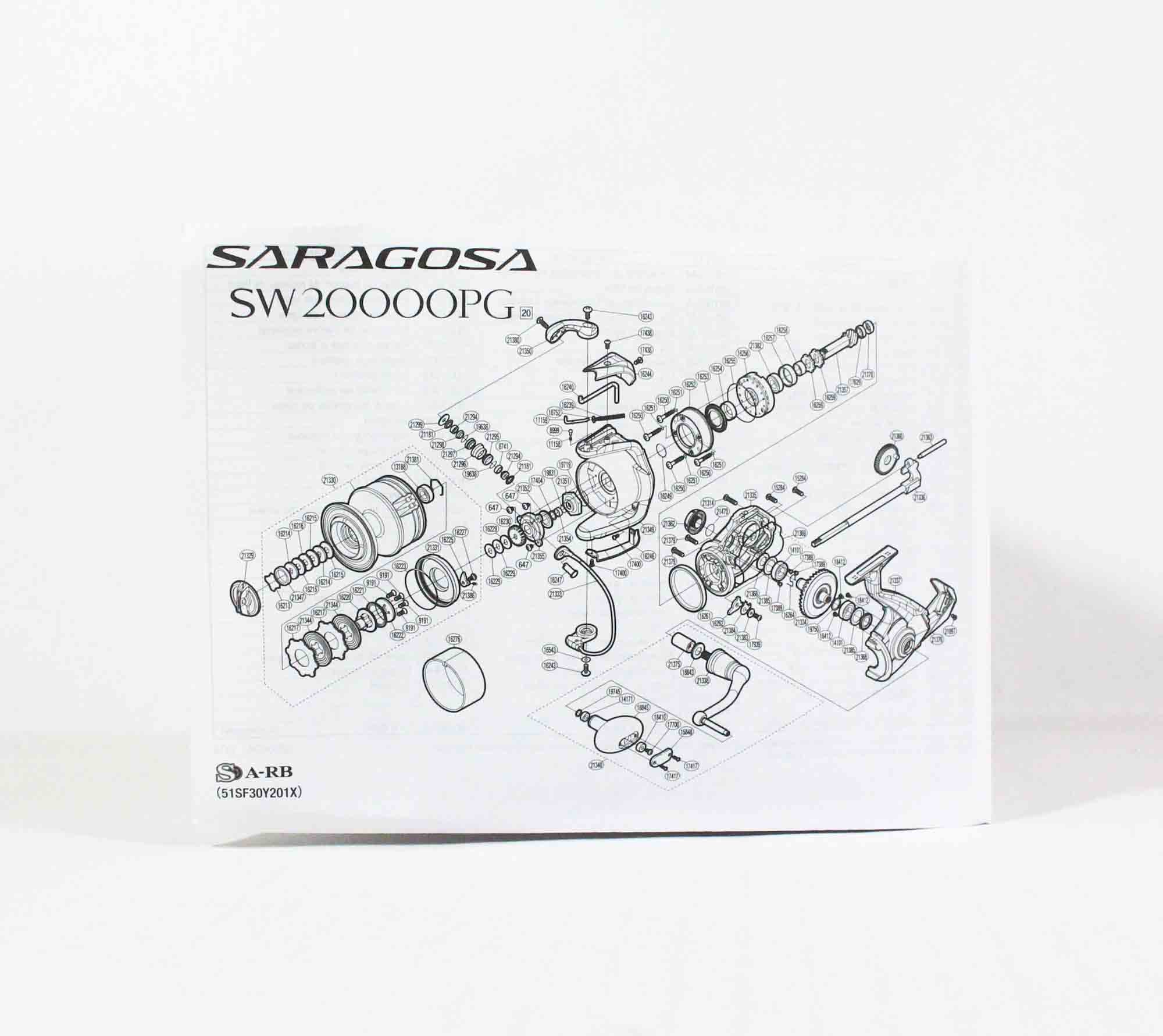 Shimano Reel Spinning Saragosa SRG20000SWAPG SW 20000 PG 2020 (0468)