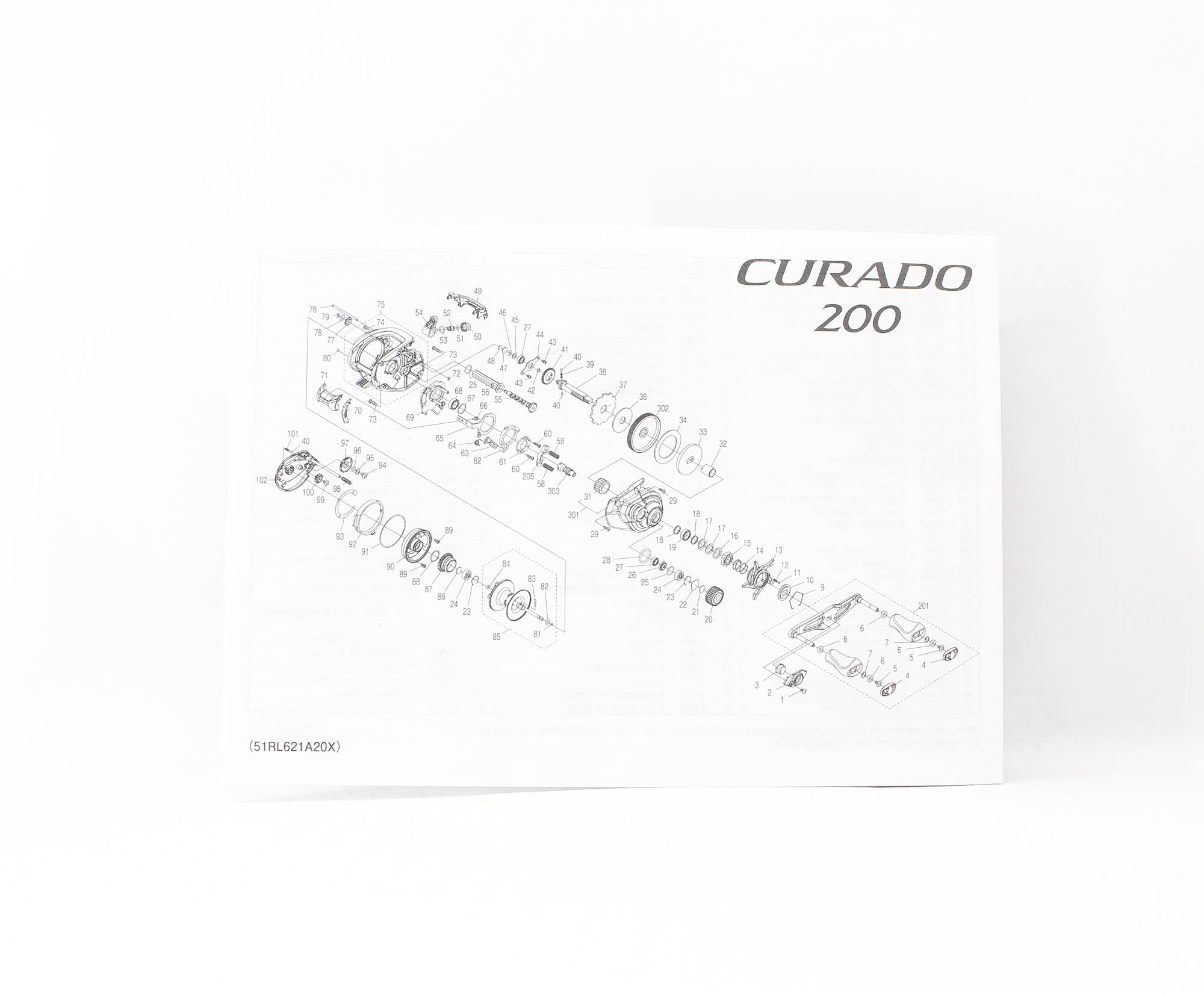 Shimano Reel Baitcast Curado 2023 200 CU200M Right Hand (9161)