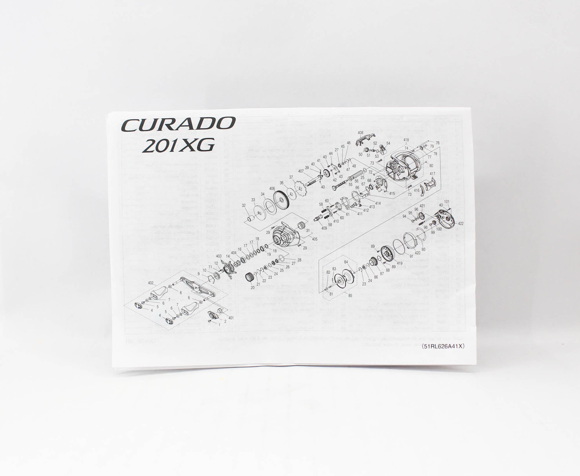 Shimano Reel Baitcast Curado 2023 201 XG CU201XGM Left Hand (9215)