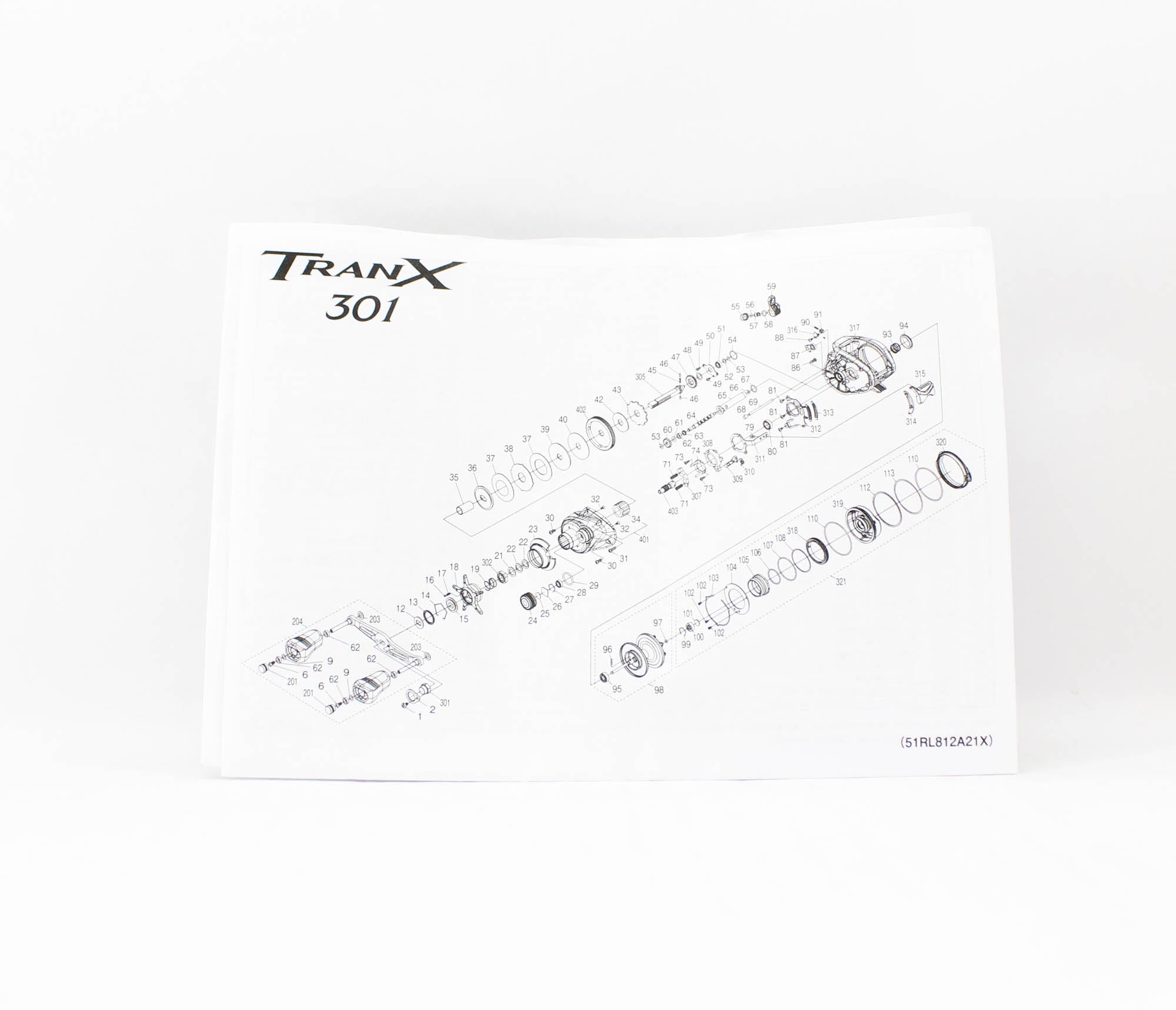 Shimano Reel Baitcast TranX 301 Left Hand 2024 (4355)