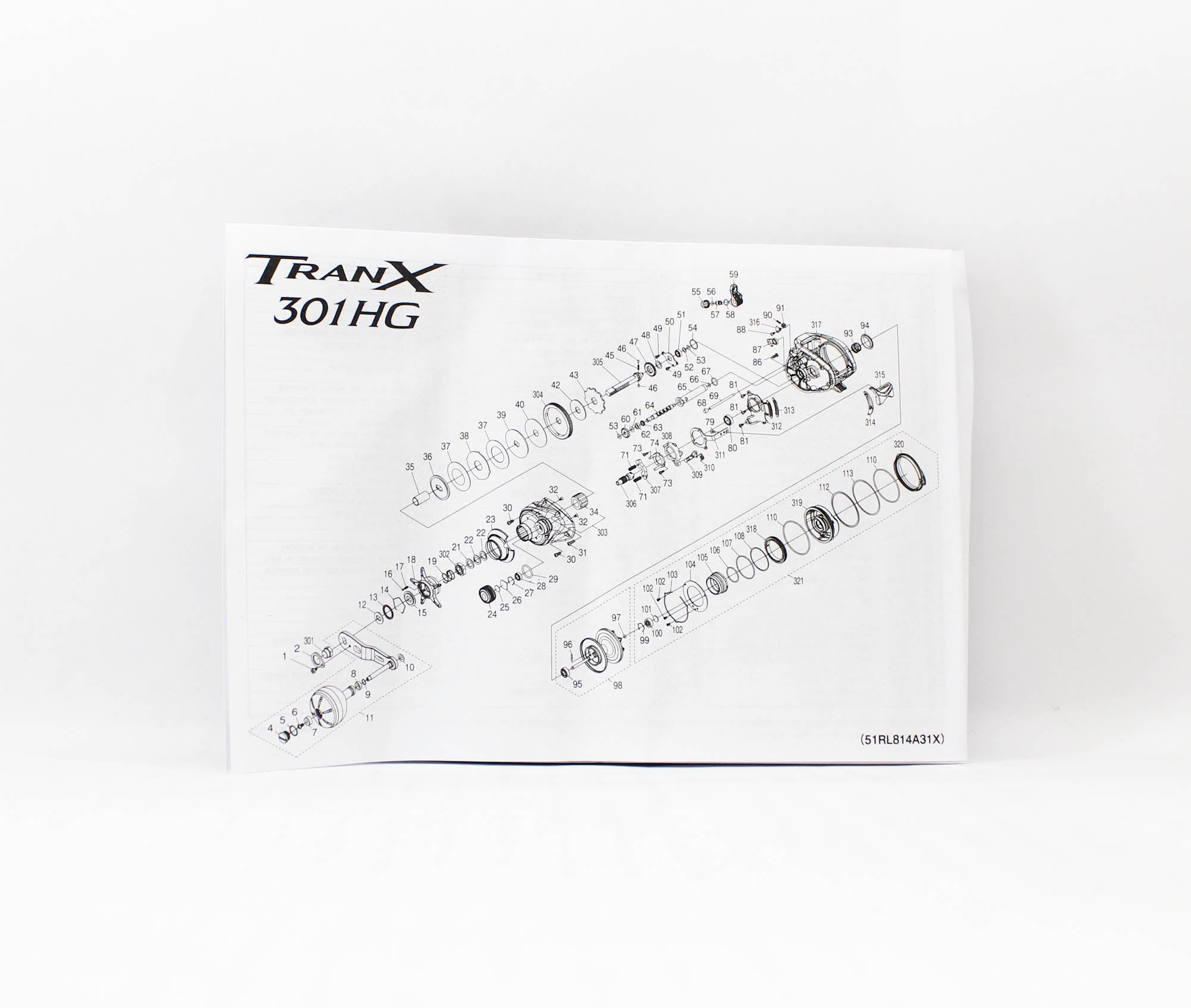 Shimano Reel Baitcast TranX 301 HG Left Hand 2024 (4379)