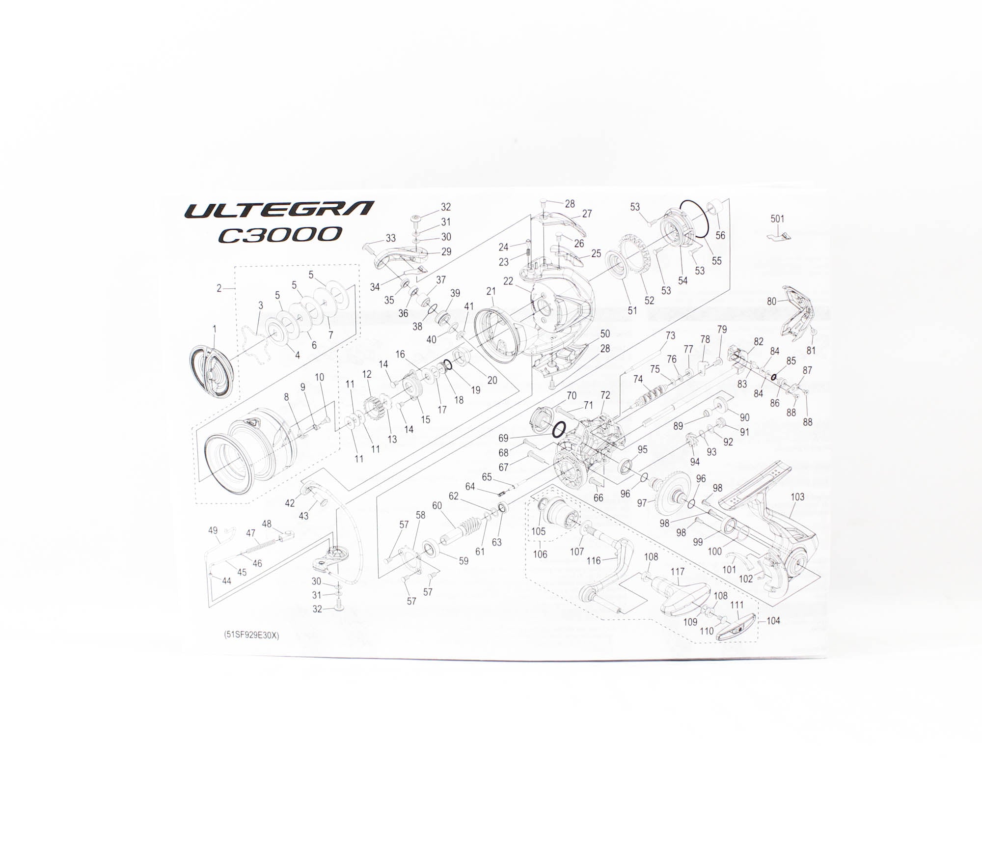Shimano Reel Spinning Ultegra 2025 ULT C3000D C3000 (5482)