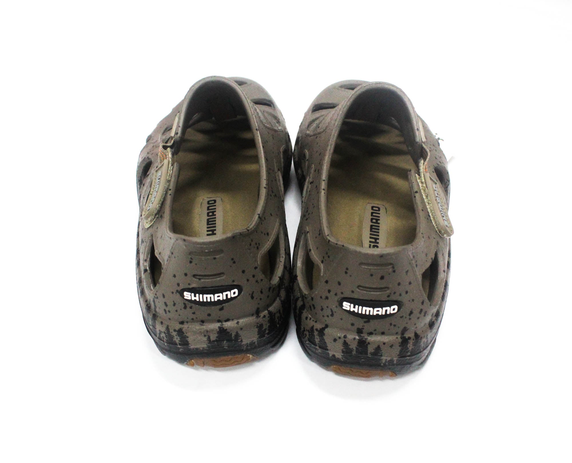 Shimano Evair Fishing Shoes Khaki Black Size EU 46 , US M12 (2289)