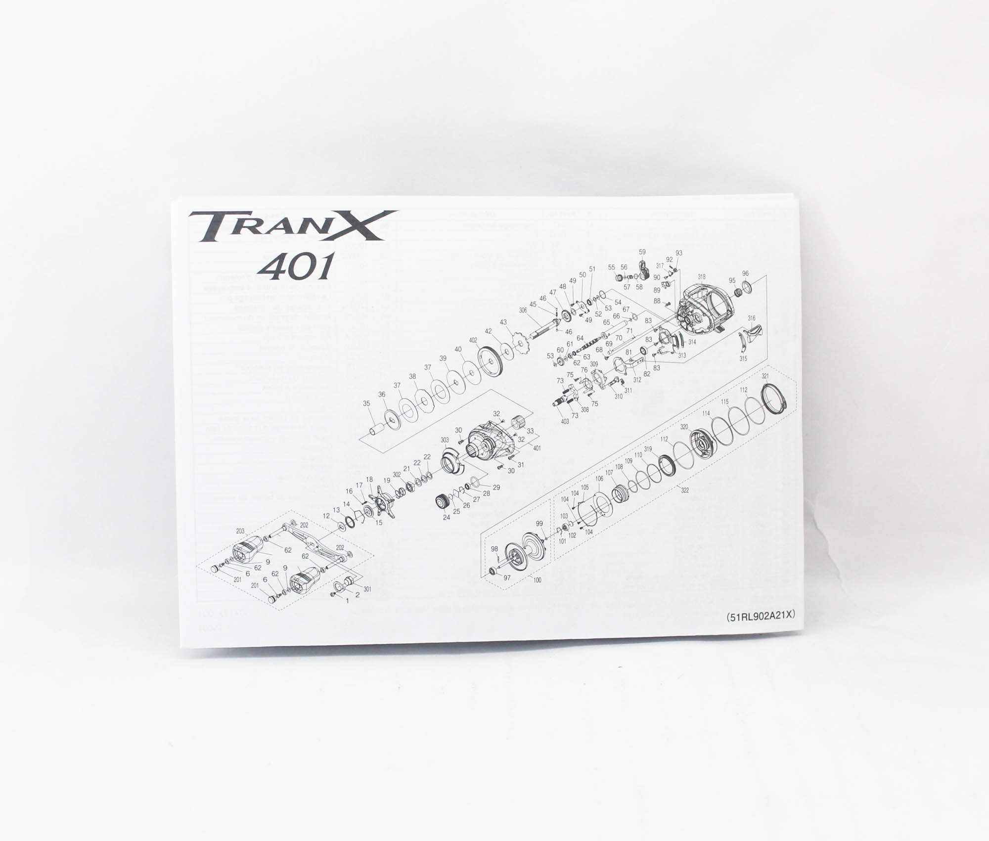 Shimano Reel Baitcast TranX 401 Left Hand 2025 (4238)