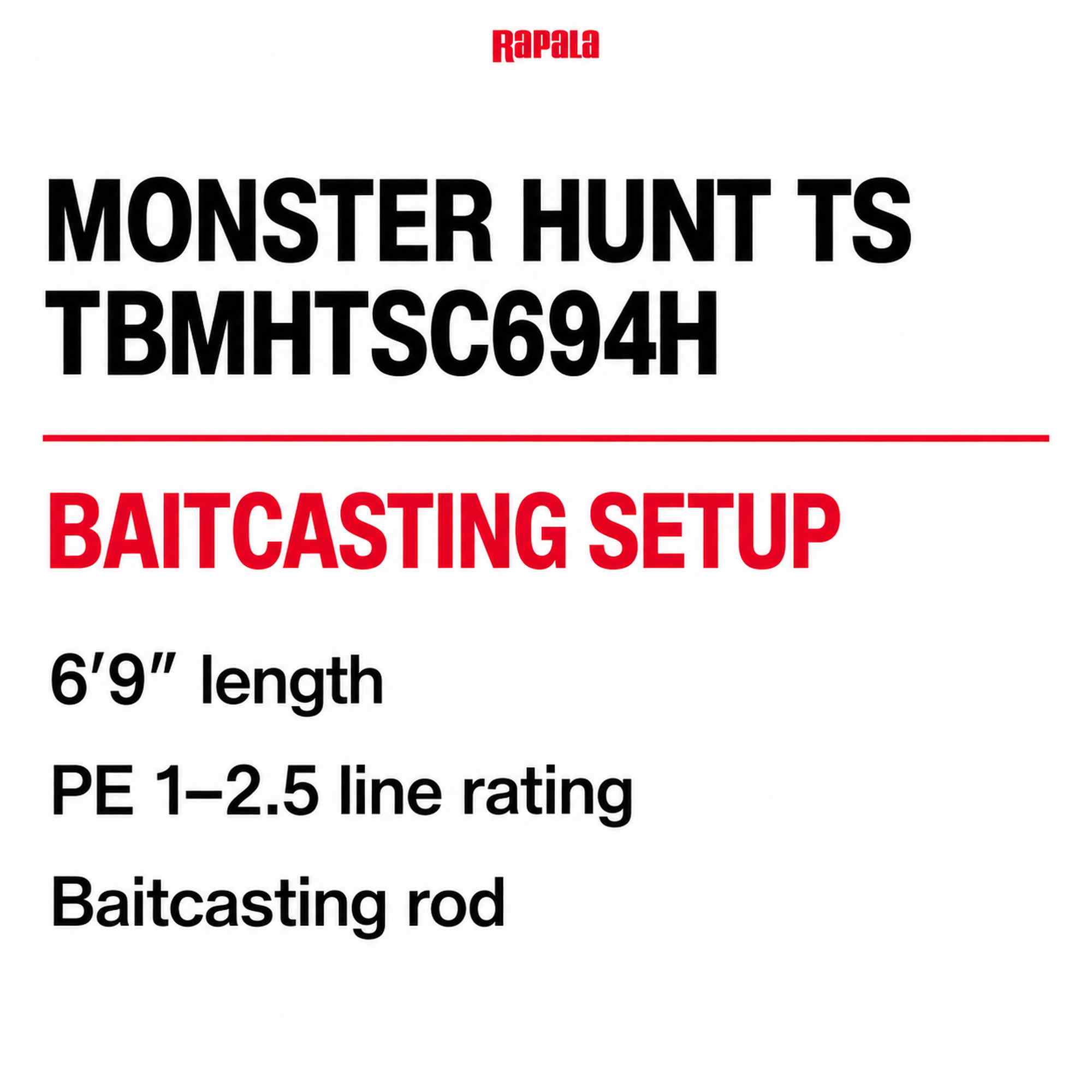 Rapala Rod Baitcast Trail Blazer Monster Hunt TS TBMHTSC694H (0853)