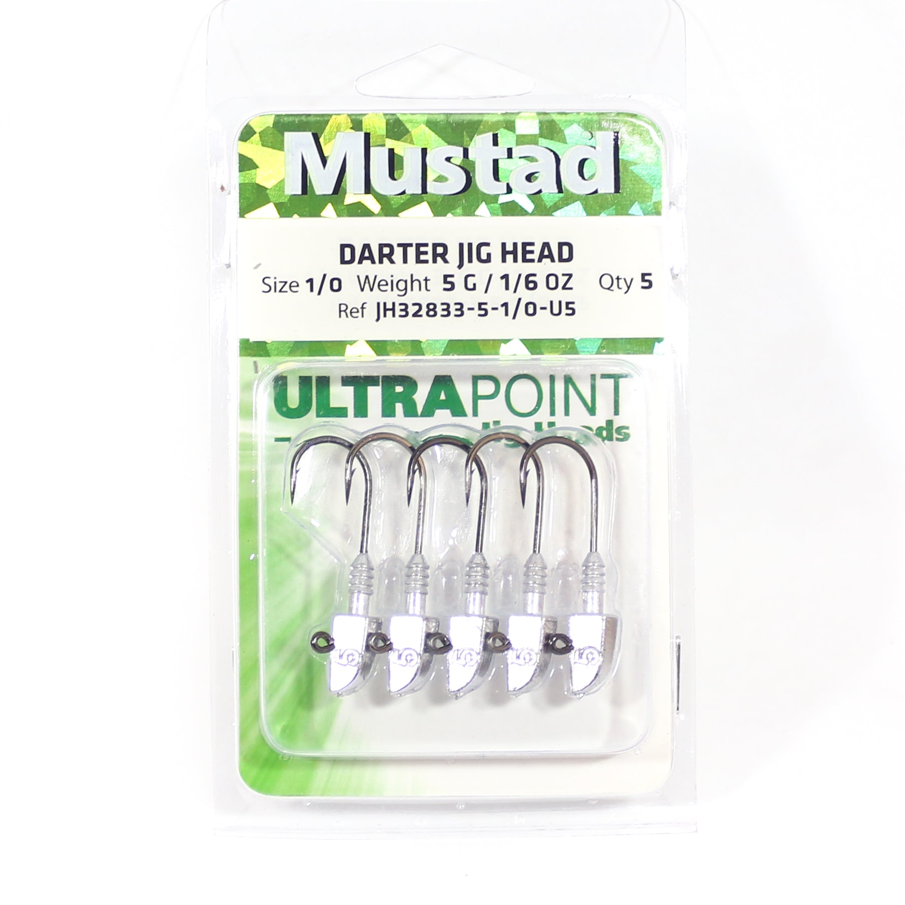Sale Mustad JH32833-5-1/0-U5 Jig Head Darter 5 Grams Size 1/0 (2906)