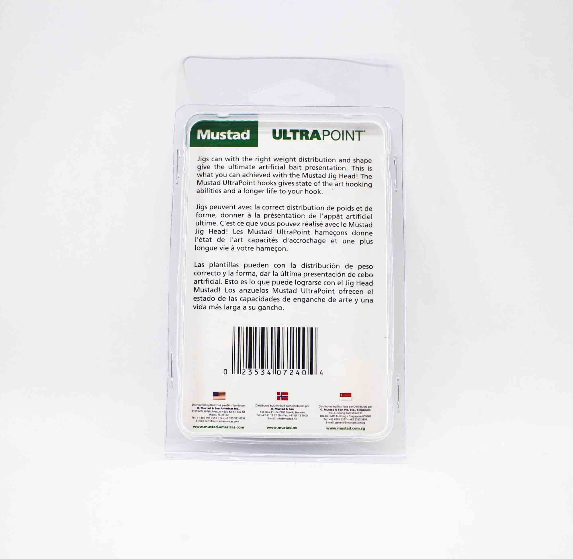 Sale Mustad JH32833-5-1-U5 Jig Head Darter 5 Grams 5/pack Size 1 (2404)