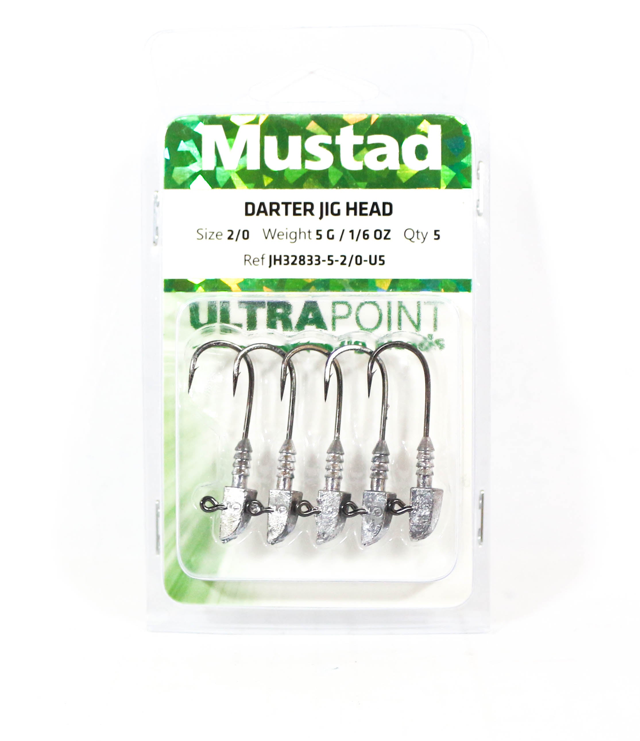 Sale Mustad Darter Jig Heads 5G 5 Piece per Pack Size 2/0 (2411)
