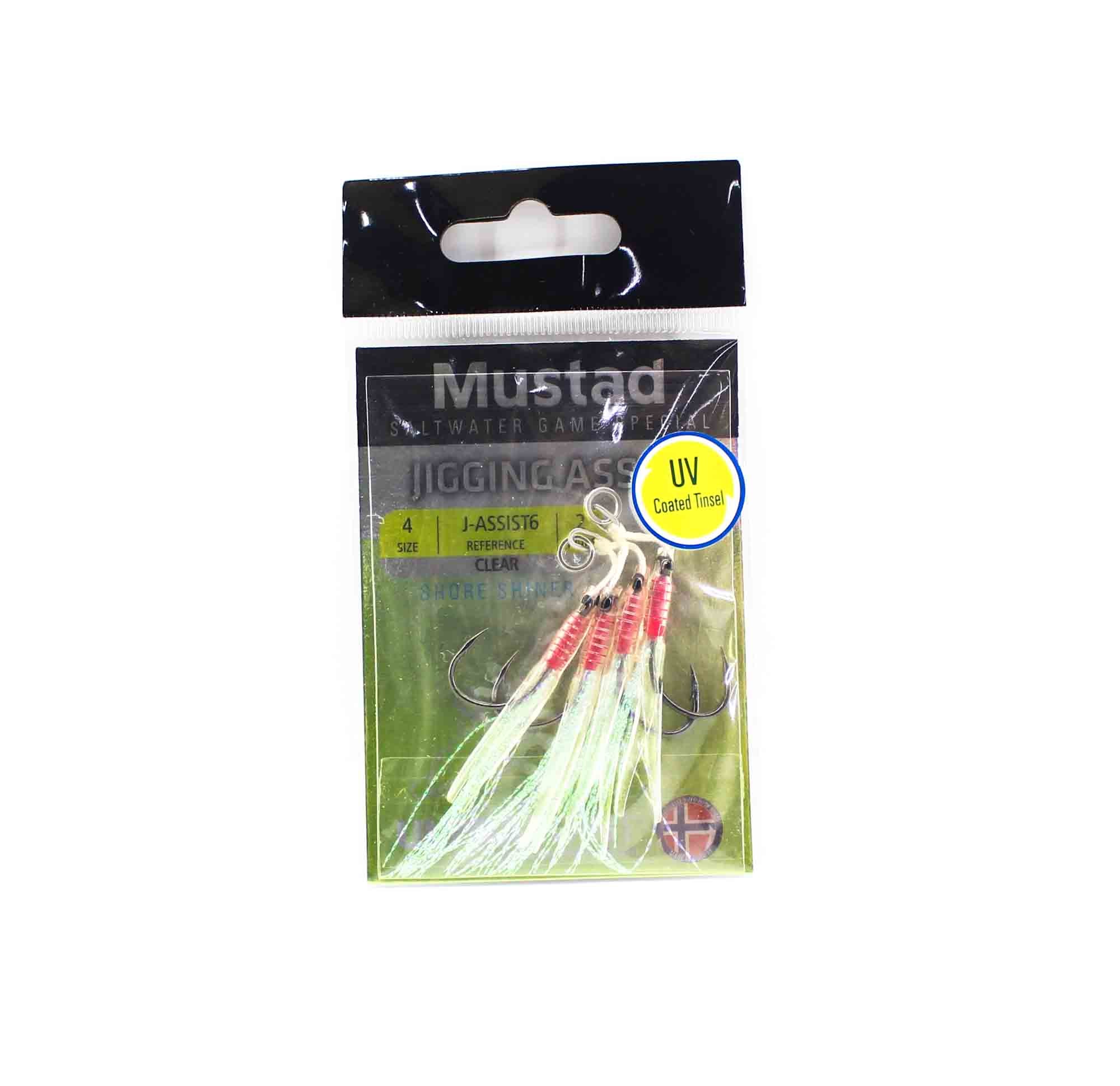 Sale Mustad Light Micro Double Jigging Assist Rig Hook Size 4 CL UV (7370)