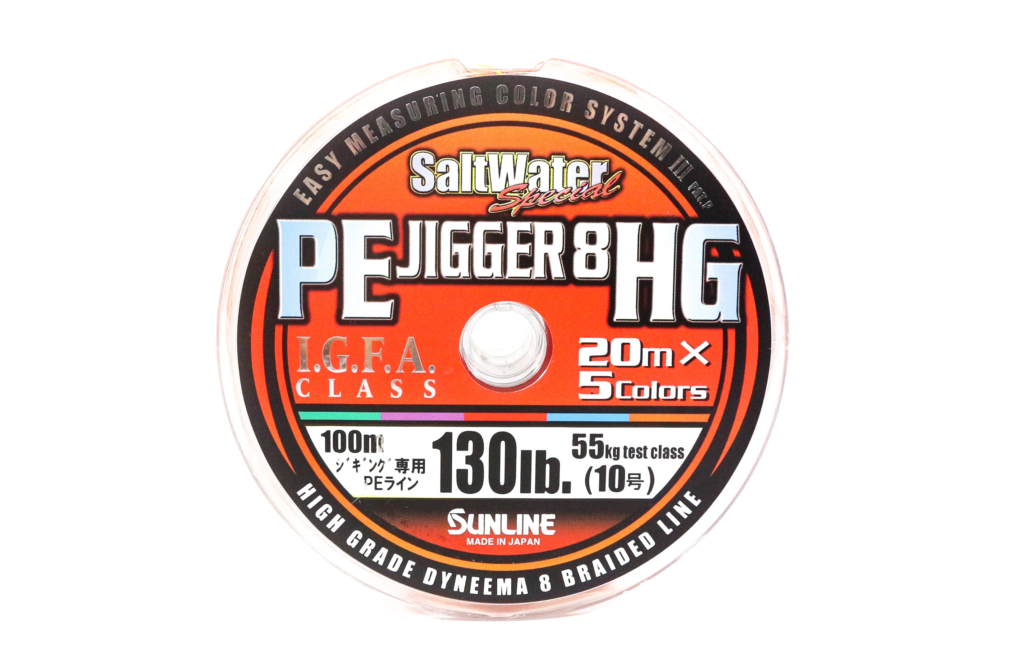 Sale Sunline P.E Line X8 Jigger 8HG Saltwater 300m P.E 10 130lb Mult (0317)
