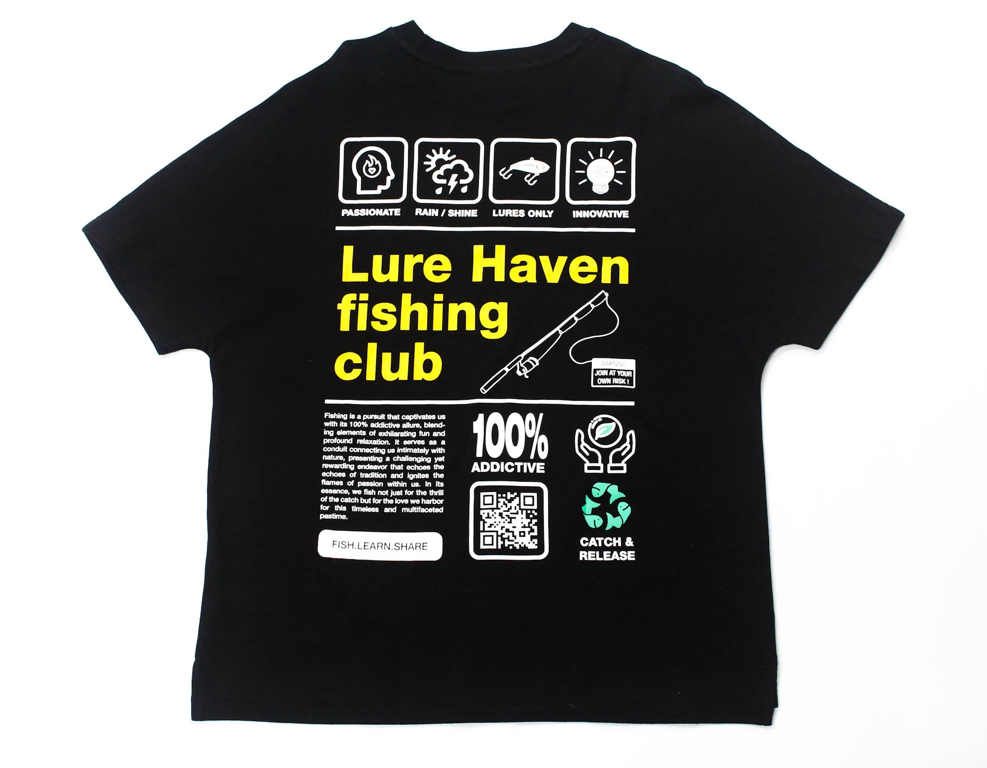 Lure Haven T-Shirt Customised Limited 20th Anniversary Black Size S (0687)