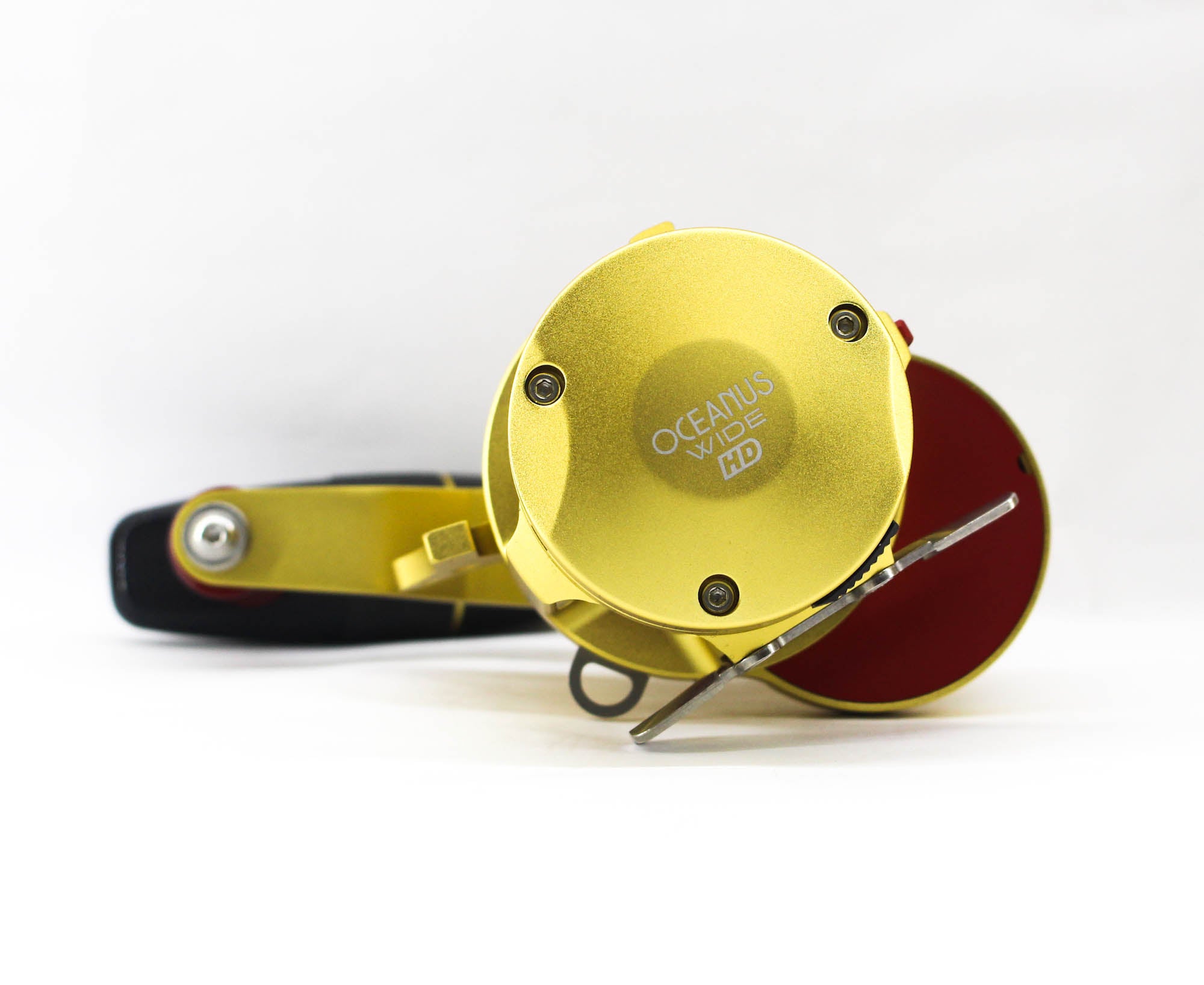 Evergreen Baitcast Reel Oceanus Wide HD Left Hand Custom Red Gold (0902)