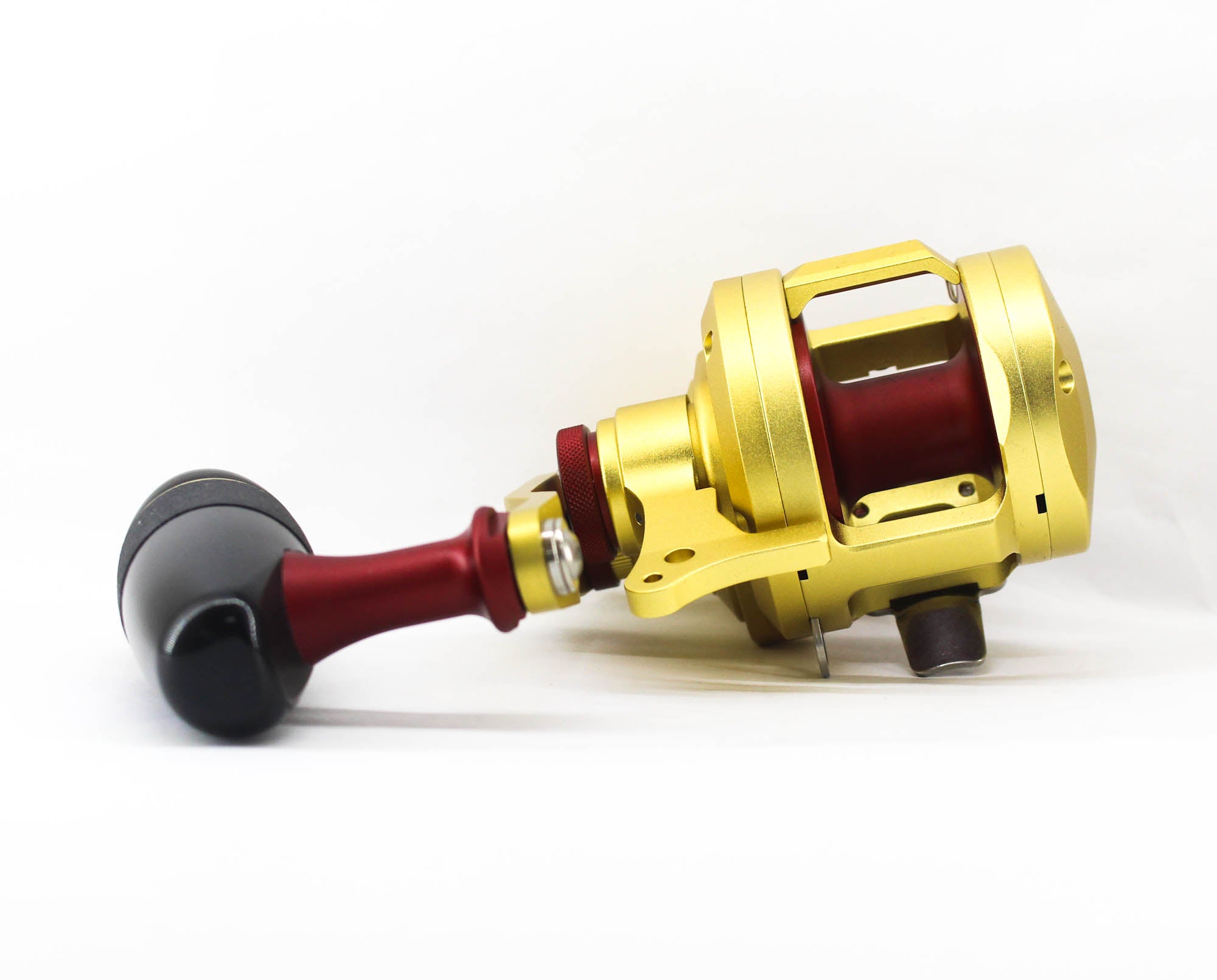 Evergreen Baitcast Reel Oceanus Wide HD Left Hand Custom Red Gold (0902)
