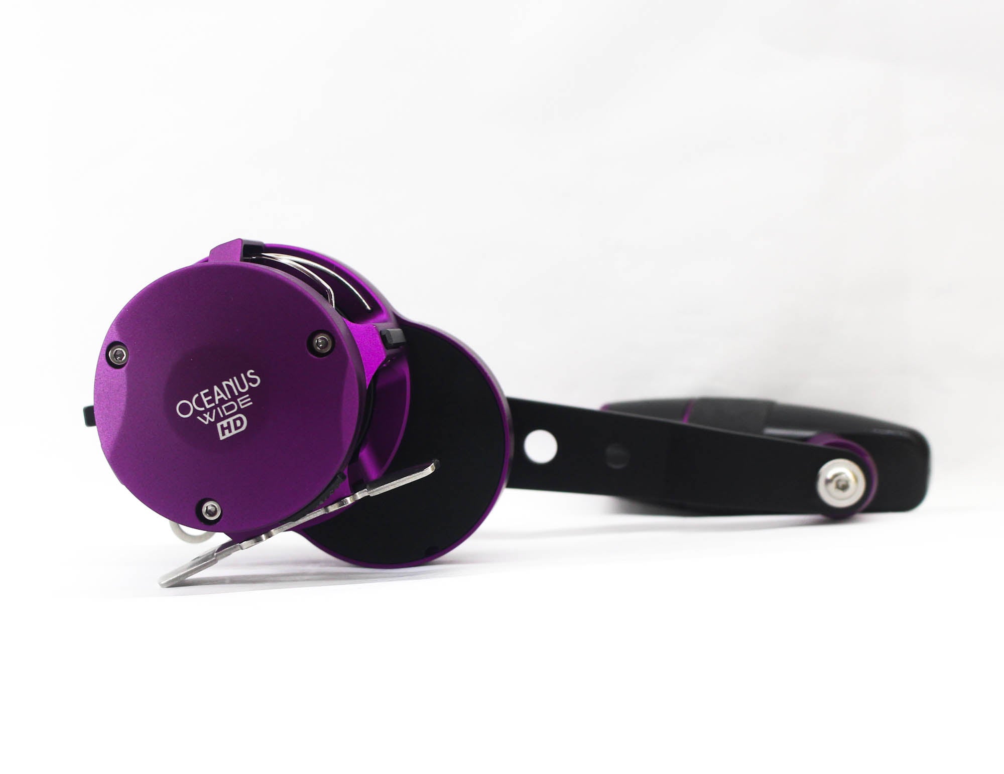 Evergreen Baitcast Reel Oceanus Wide HD Left Hand Custom Purple (0903)