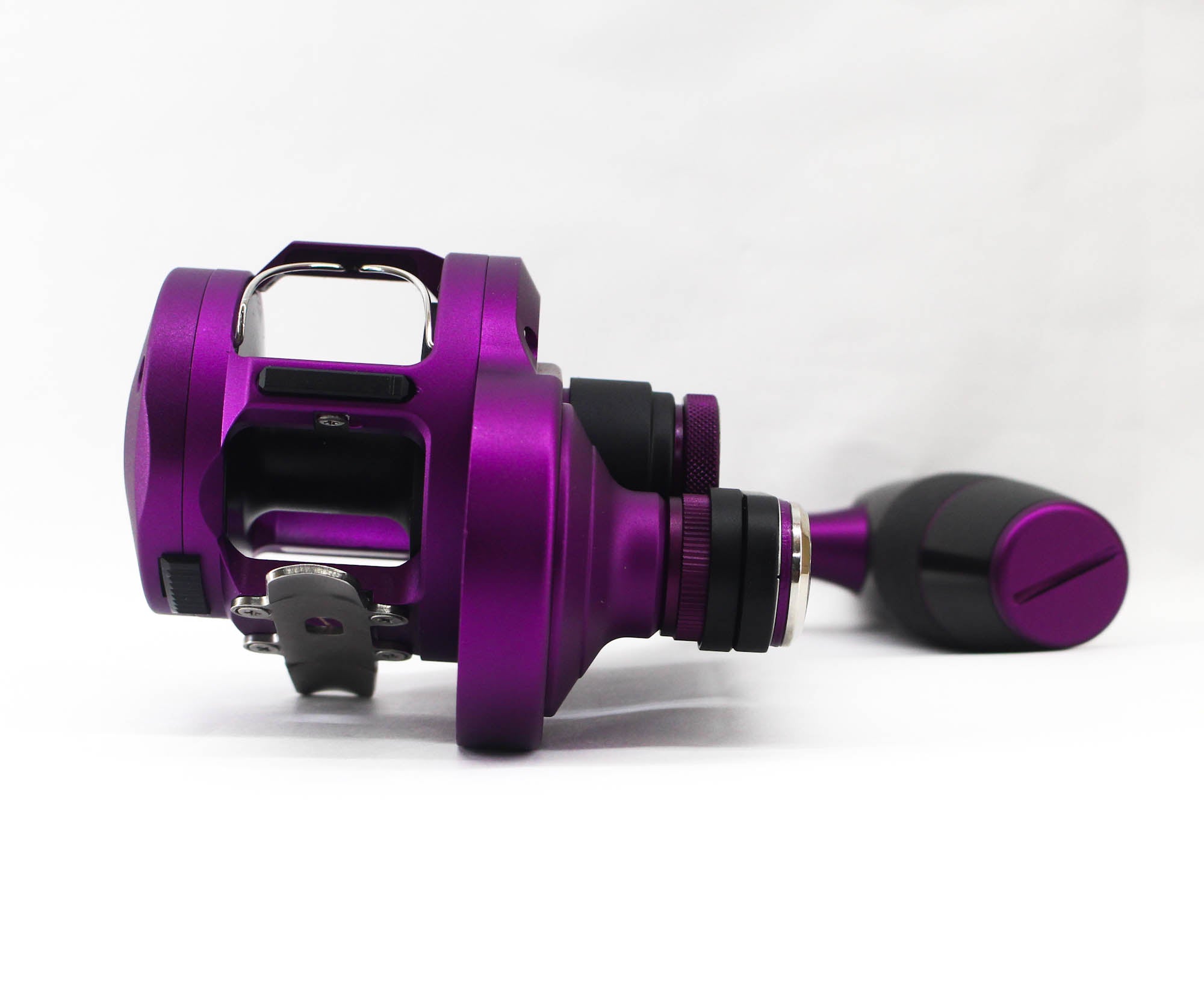 Evergreen Baitcast Reel Oceanus Wide HD Left Hand Custom Purple (0903)