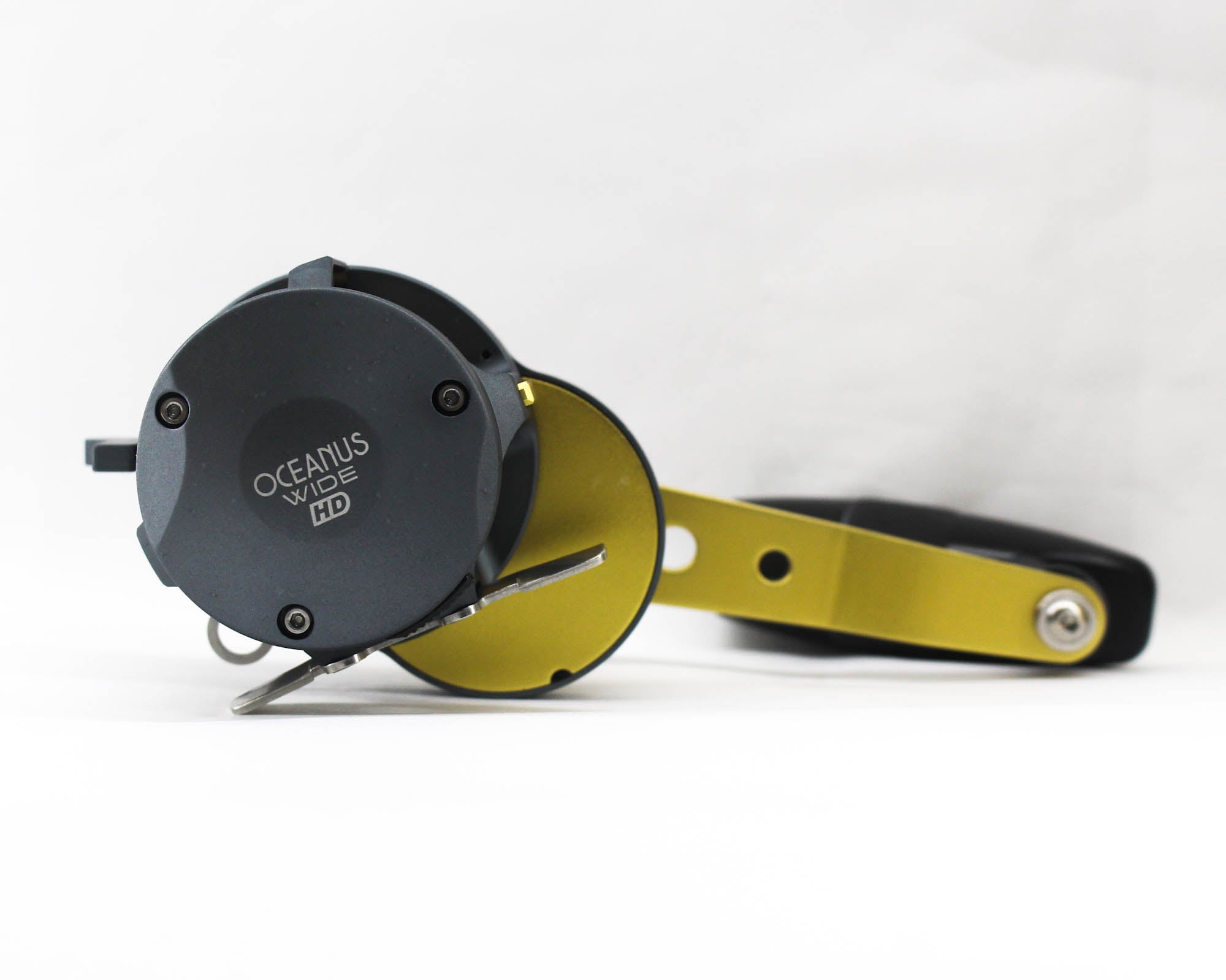 Evergreen Baitcast Reel Oceanus Wide HD Left Hand Custom Grey Gold (0905)