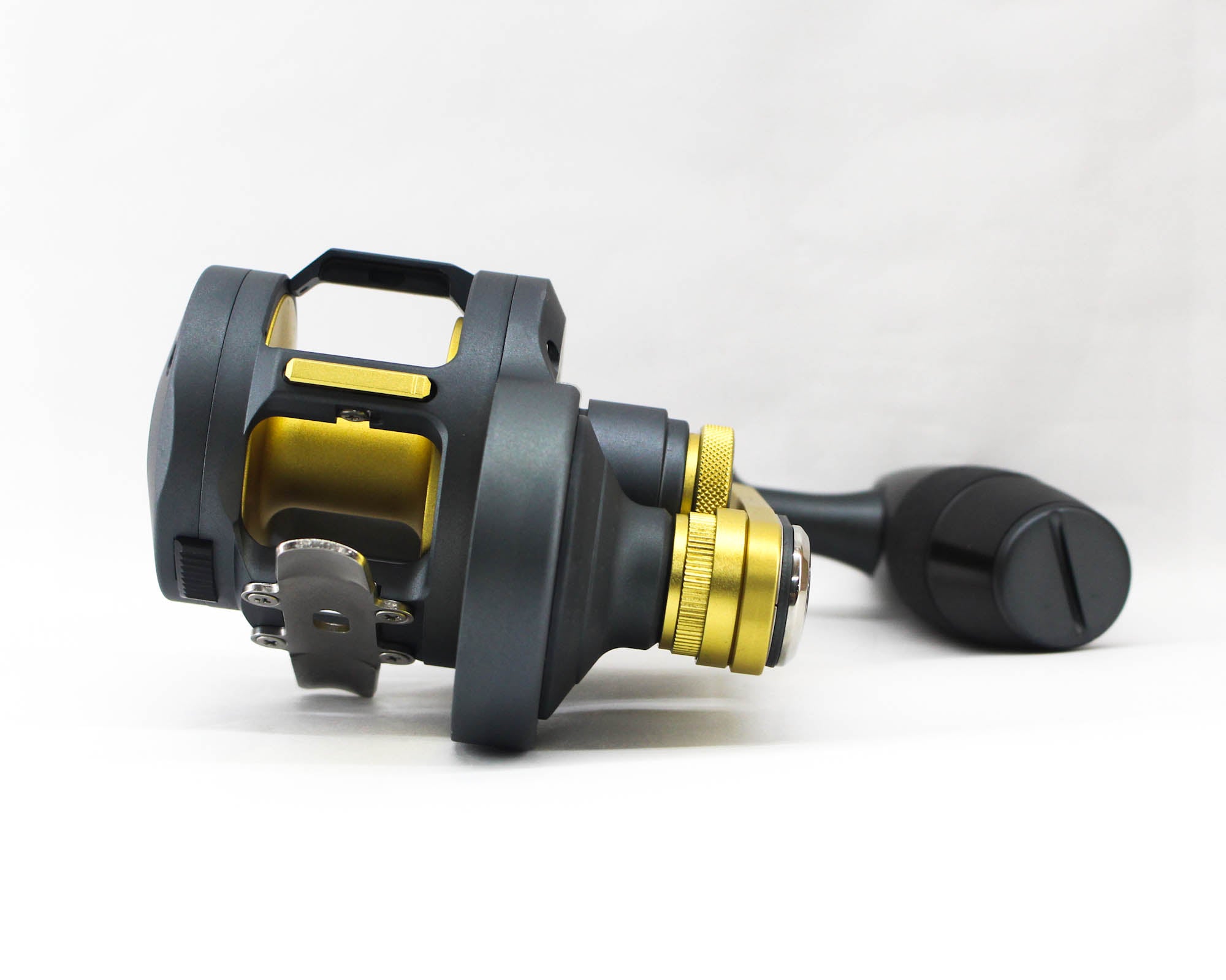 Evergreen Baitcast Reel Oceanus Wide HD Left Hand Custom Grey Gold (0905)