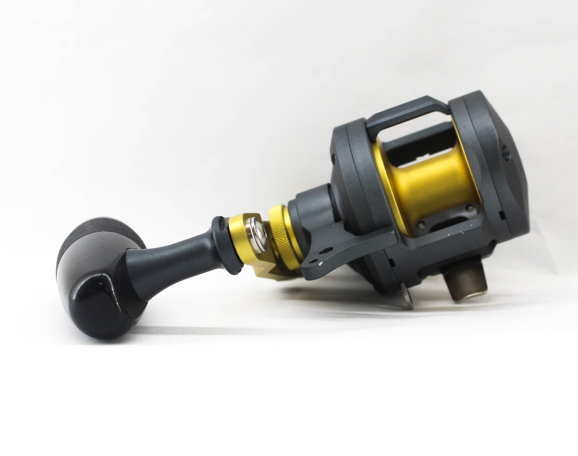 Evergreen Baitcast Reel Oceanus Wide HD Left Hand Custom Grey Gold (0905)