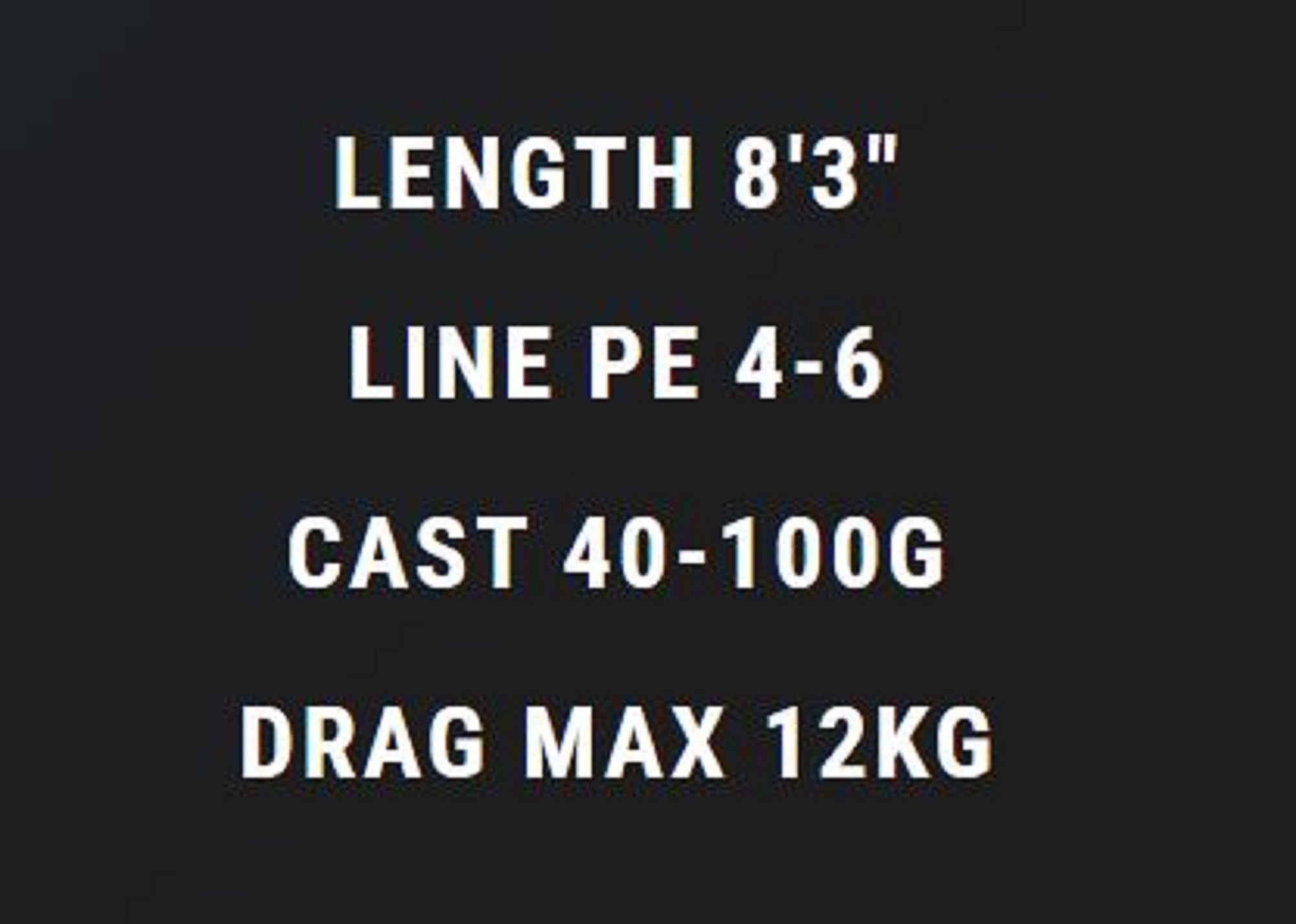 MC Works Rod Spinning EX835CTR STD P.E 4-6 40-100 grams (1043)
