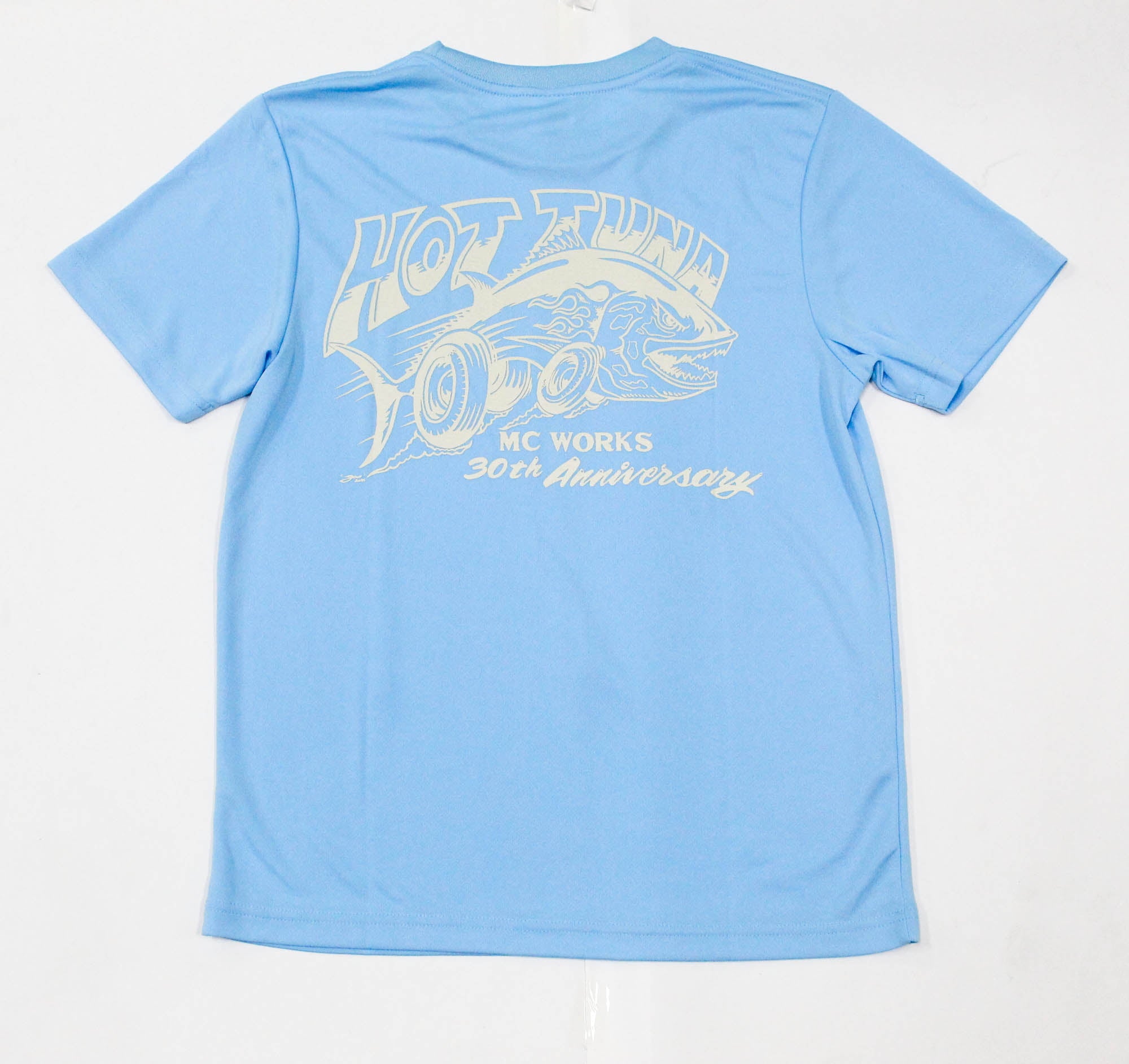 MC Works T Shirt Short Sleeve Hot Tuna Blue Size XXL (1083)