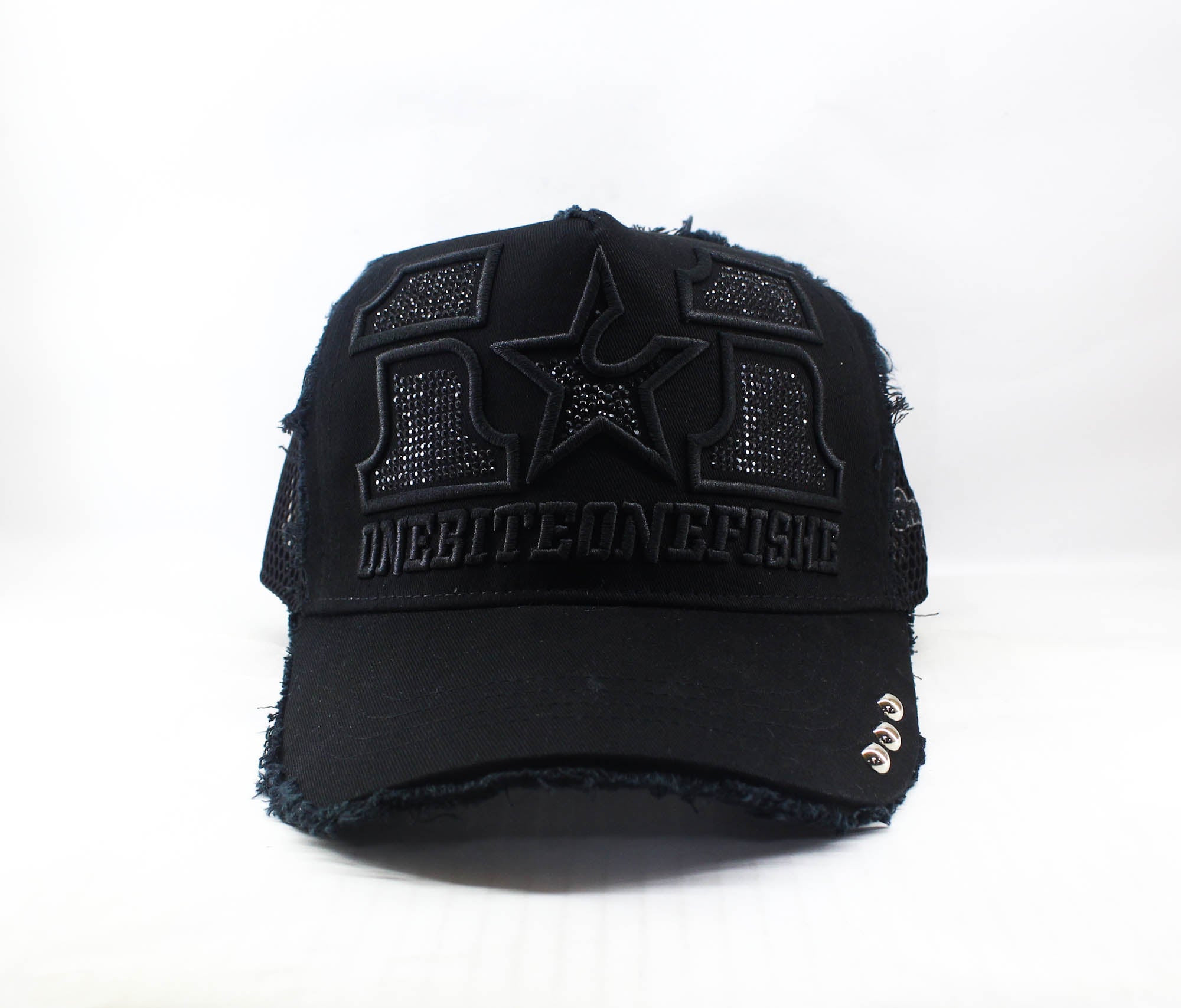 One Bite One Fish OBOF Cap OBOF-24 Bitten Black