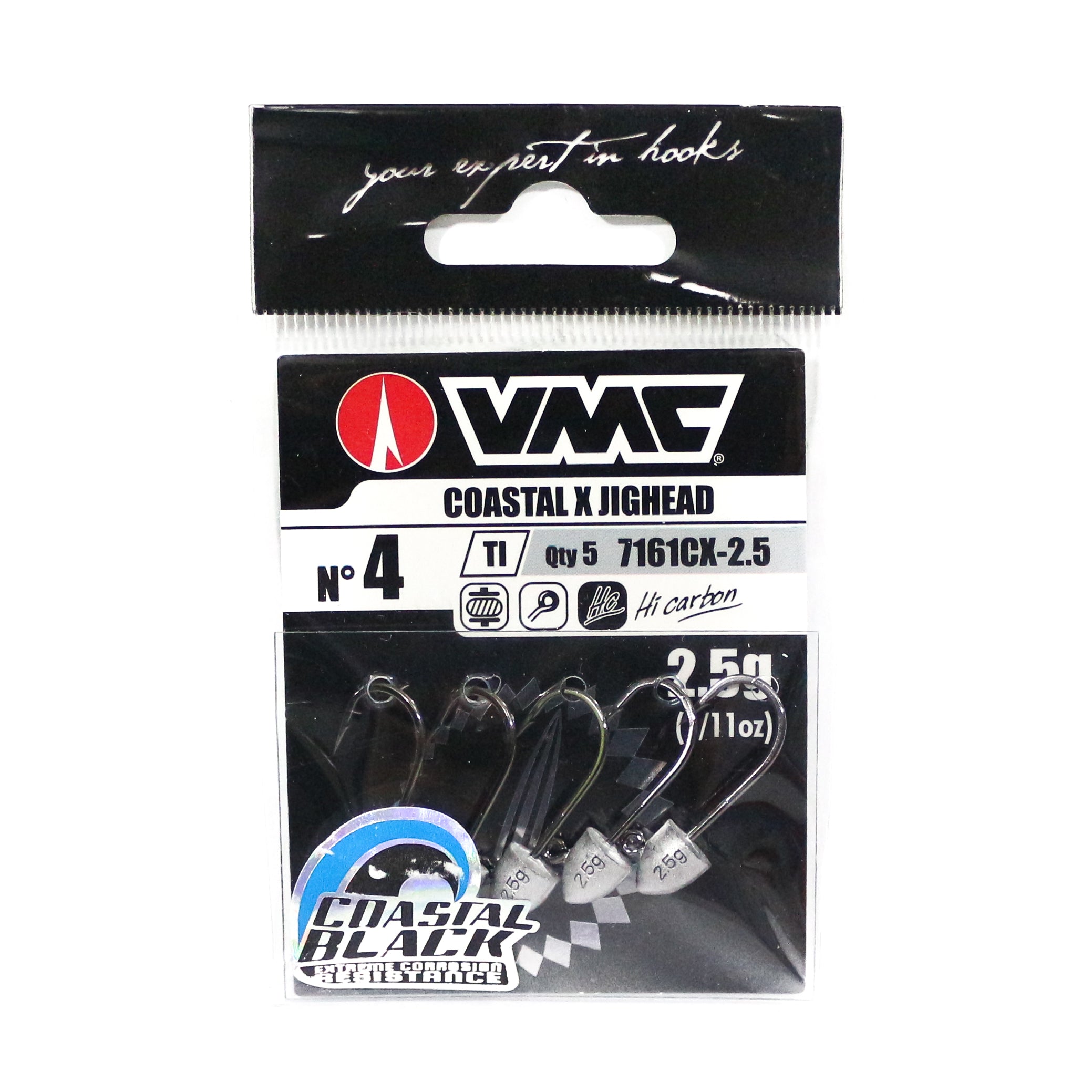 Rapala VMC V7161CX-2.5 CoastalxJighead Size 4 , 2.5grams 5 per pack (0065)