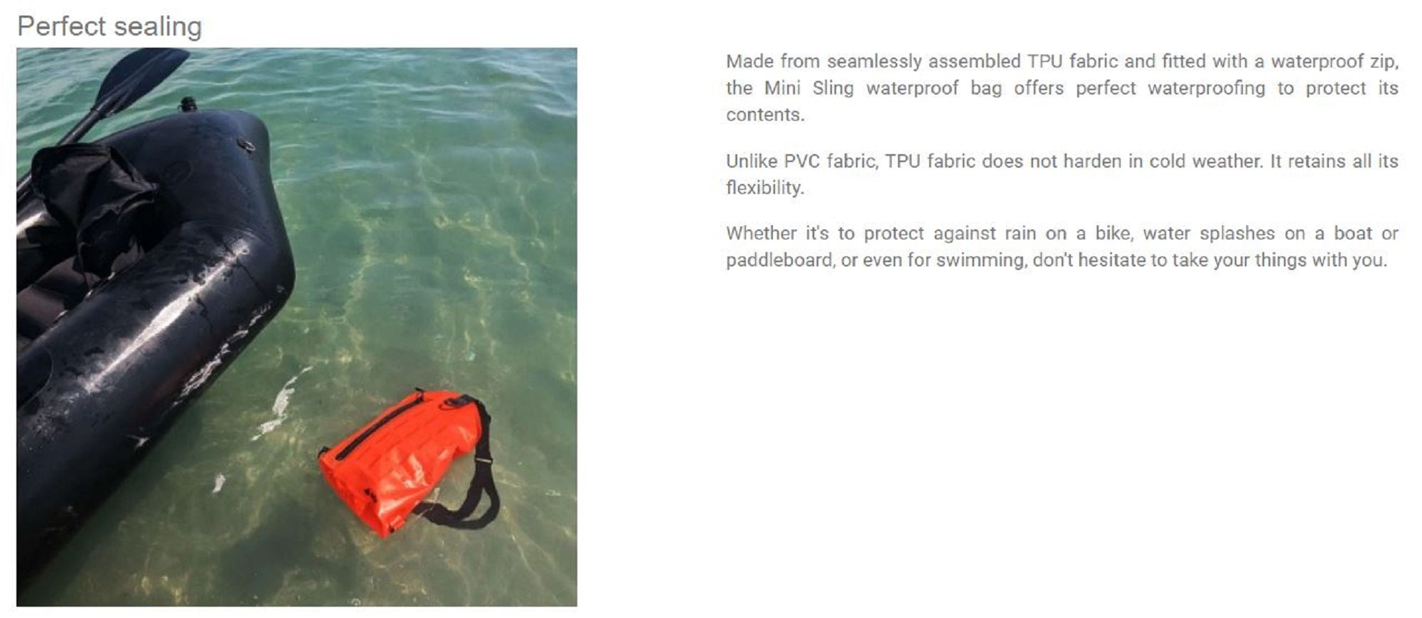 HPA Mini Sling Waterproof Bag 30 x 18 x 6cm Orange (0599)