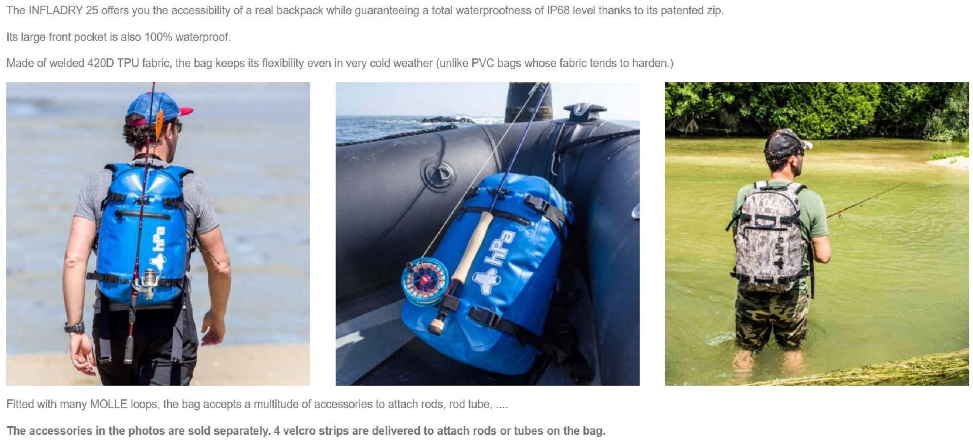 HPA Infladry 25 Backpack 50 x 28 x 18cm 25 litres Camou (0047)