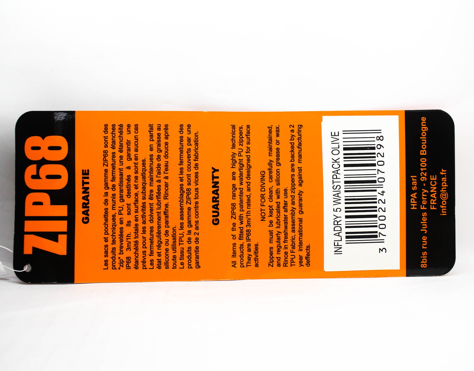 HPA Infladry 5 Waistpack 27 x 18 x 10cm 5 litres Olive (0298)