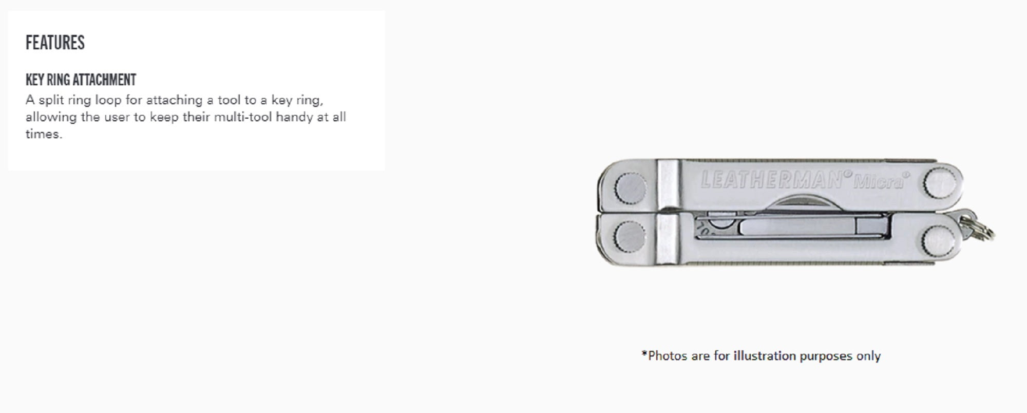 Leatherman YL833044 Micra Multi Tool 10 Functions Navy (7736)