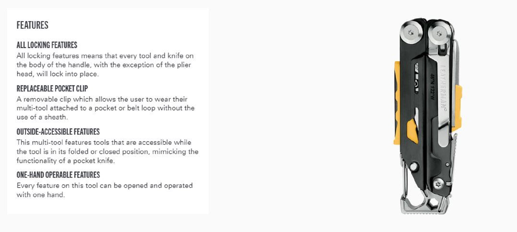 Leatherman YL832737 Signal Multi Tool 19 Functions Gray (8177)