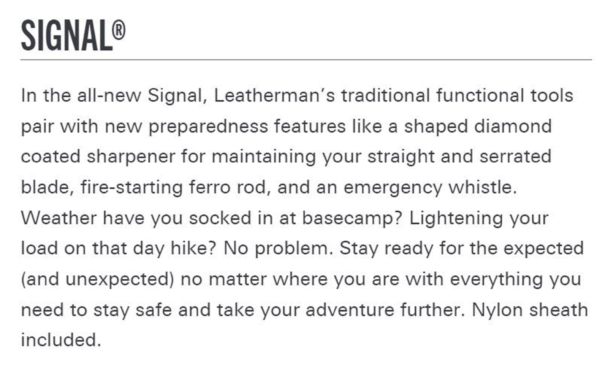 Leatherman YL832737 Signal Multi Tool 19 Functions Gray (8177)