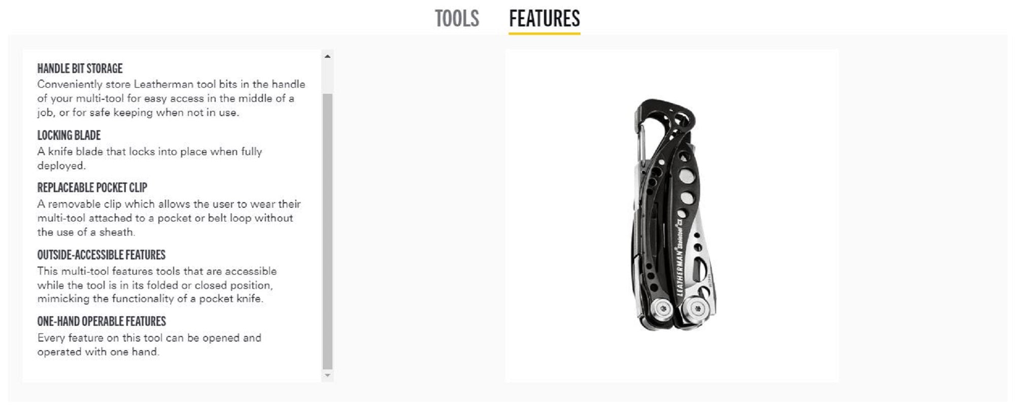 Leatherman YL833127 Skeletool CX Multi Tool 7 Functions Nightshade (7452)