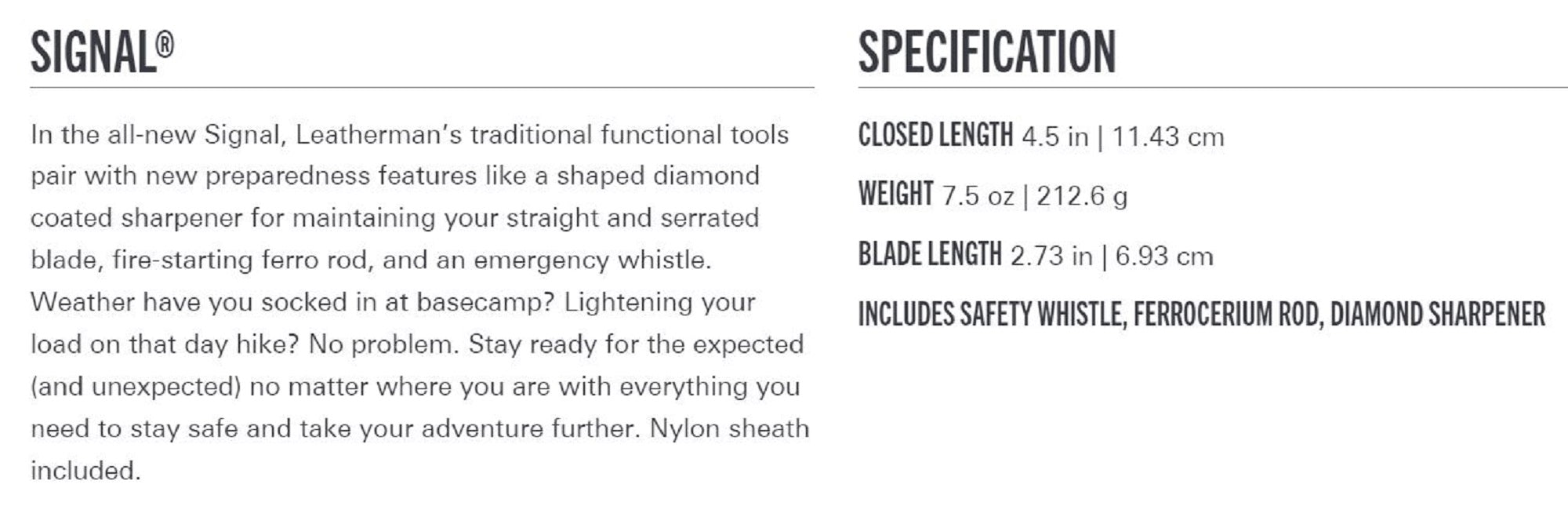 Leatherman YL833183 Signal Multi Tool 19 Functions Sheath Guava (0247)