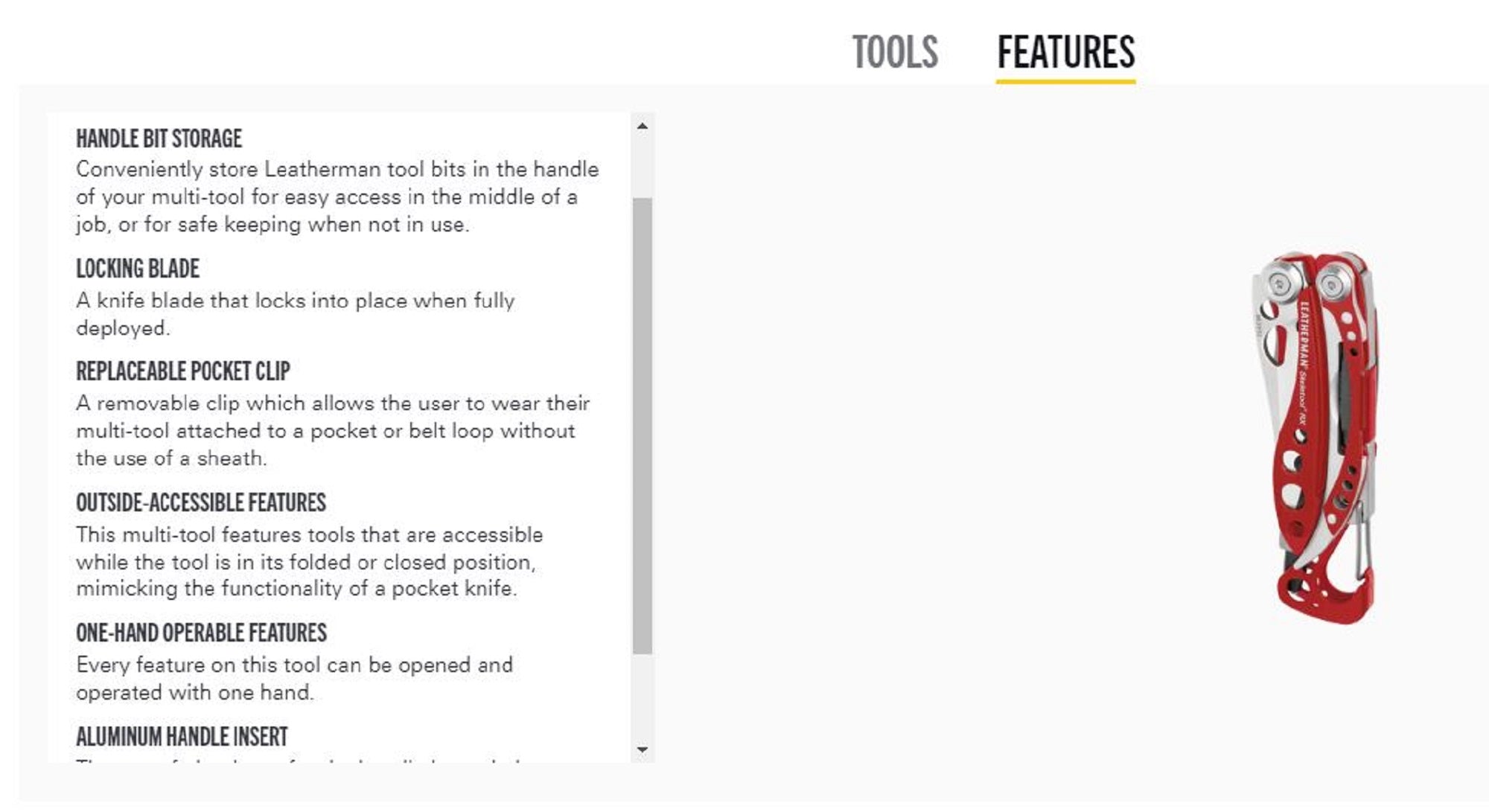Leatherman YL832310 Skeletool RX Rescue Multi Tool 7 Functions Red (2871)