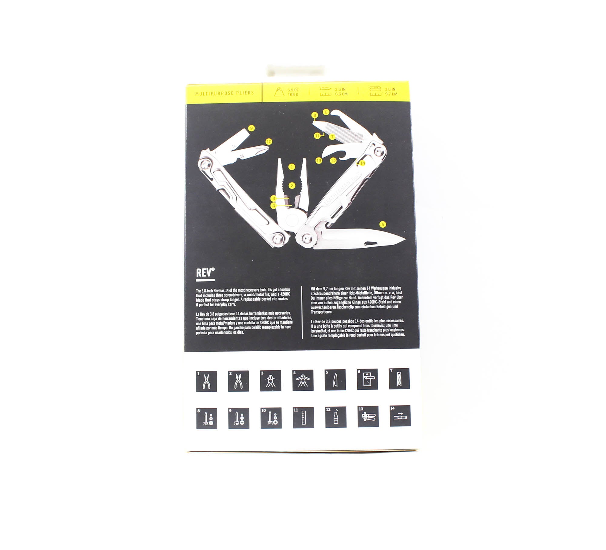 Leatherman YL832129 Rev Multi Tool 14 Functions (8973)