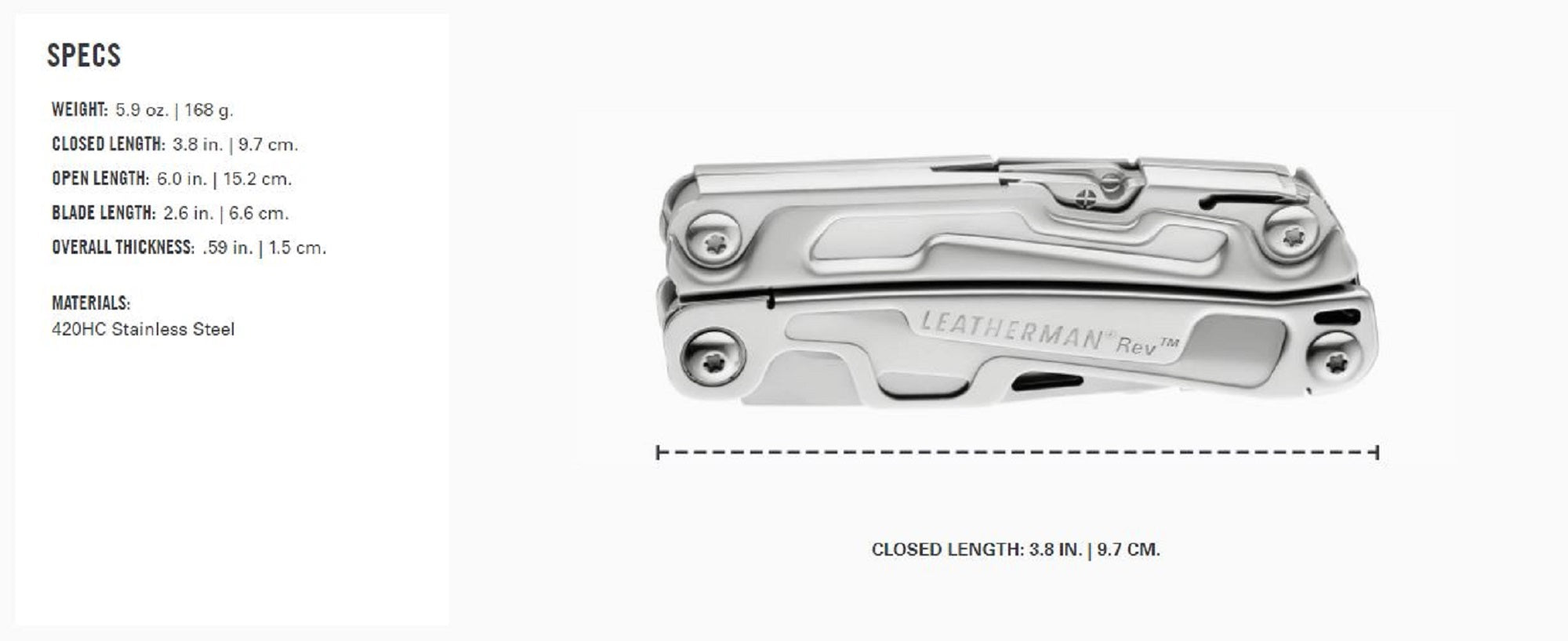Leatherman YL832129 Rev Multi Tool 14 Functions (8973)