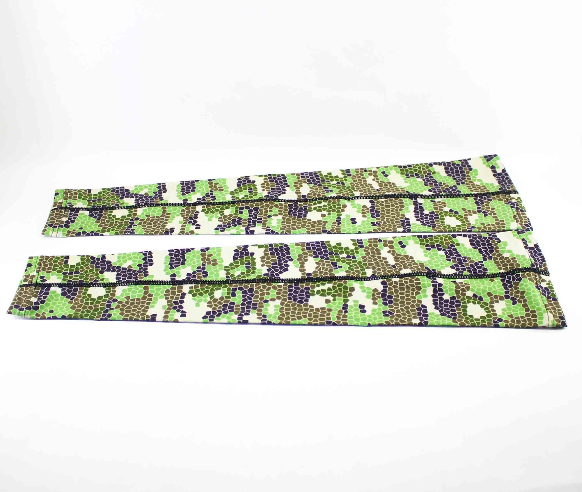 One Bite One Fish OBOF Arm Sleeves Green Camo (0184)