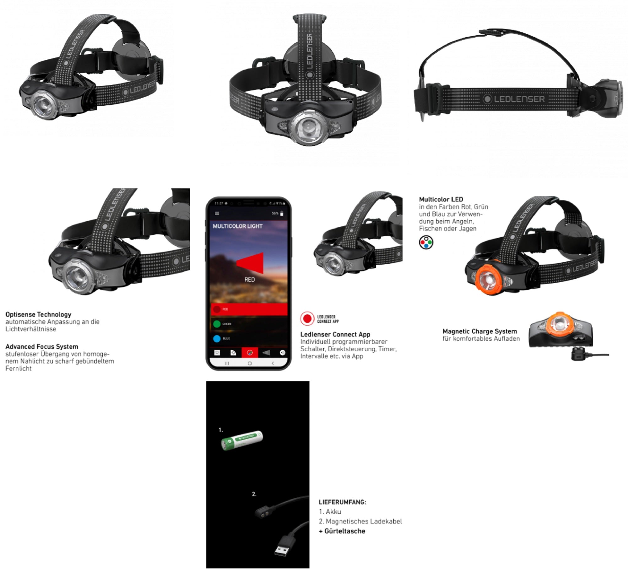 Ledlenser MH11 Headlamp 1000 Lumens 320m IP54 179g Rechargeable (3833)