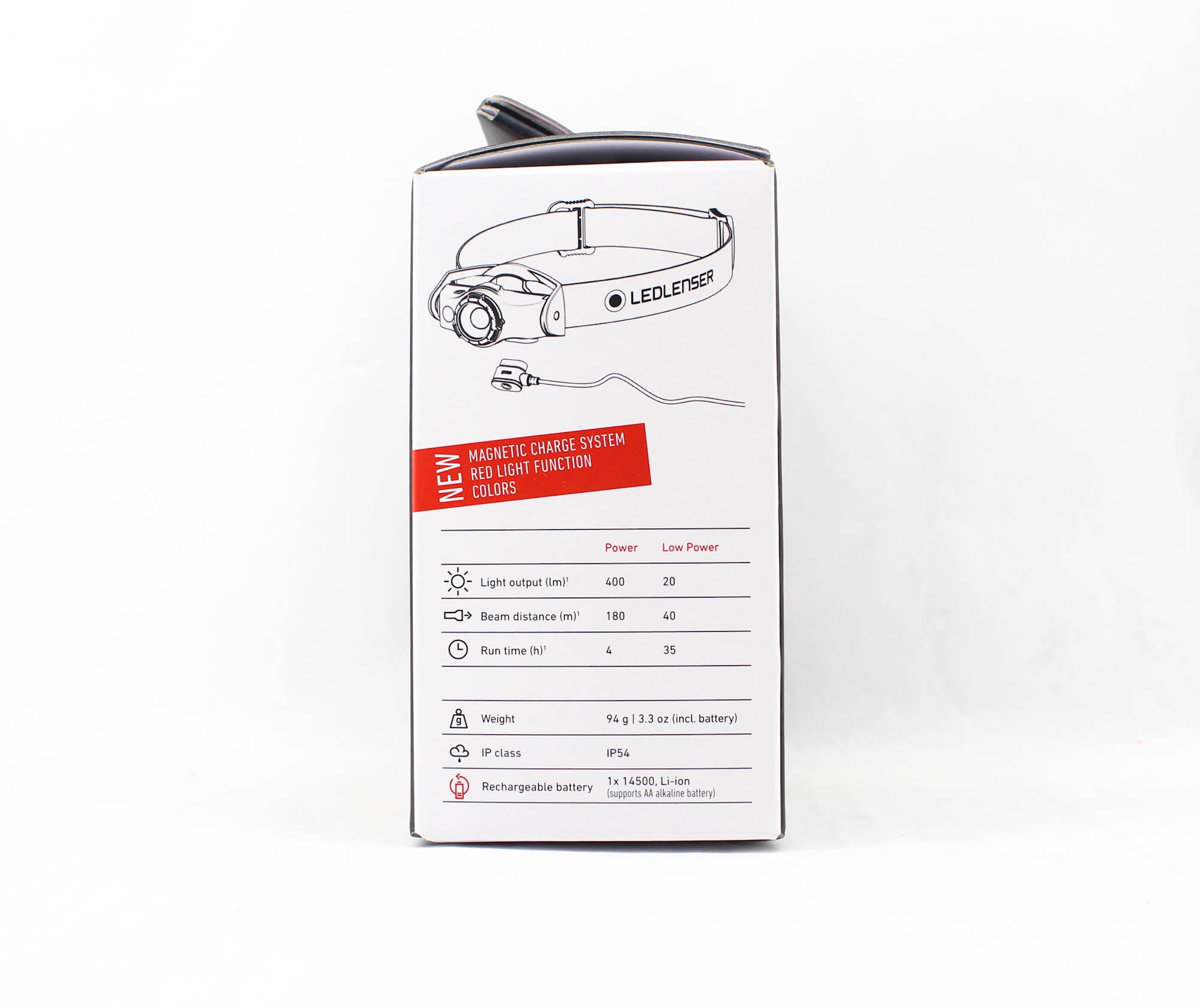 Ledlenser MH5 Headlamp 400 Lumens 180m IP54 94g Rechargeable B G (9873)