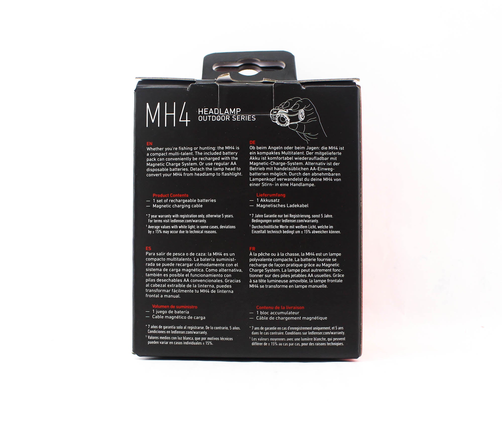 Ledlenser MH4 Headlamp 400 Lumens 180m IP54 94g Rechargeable (0121)